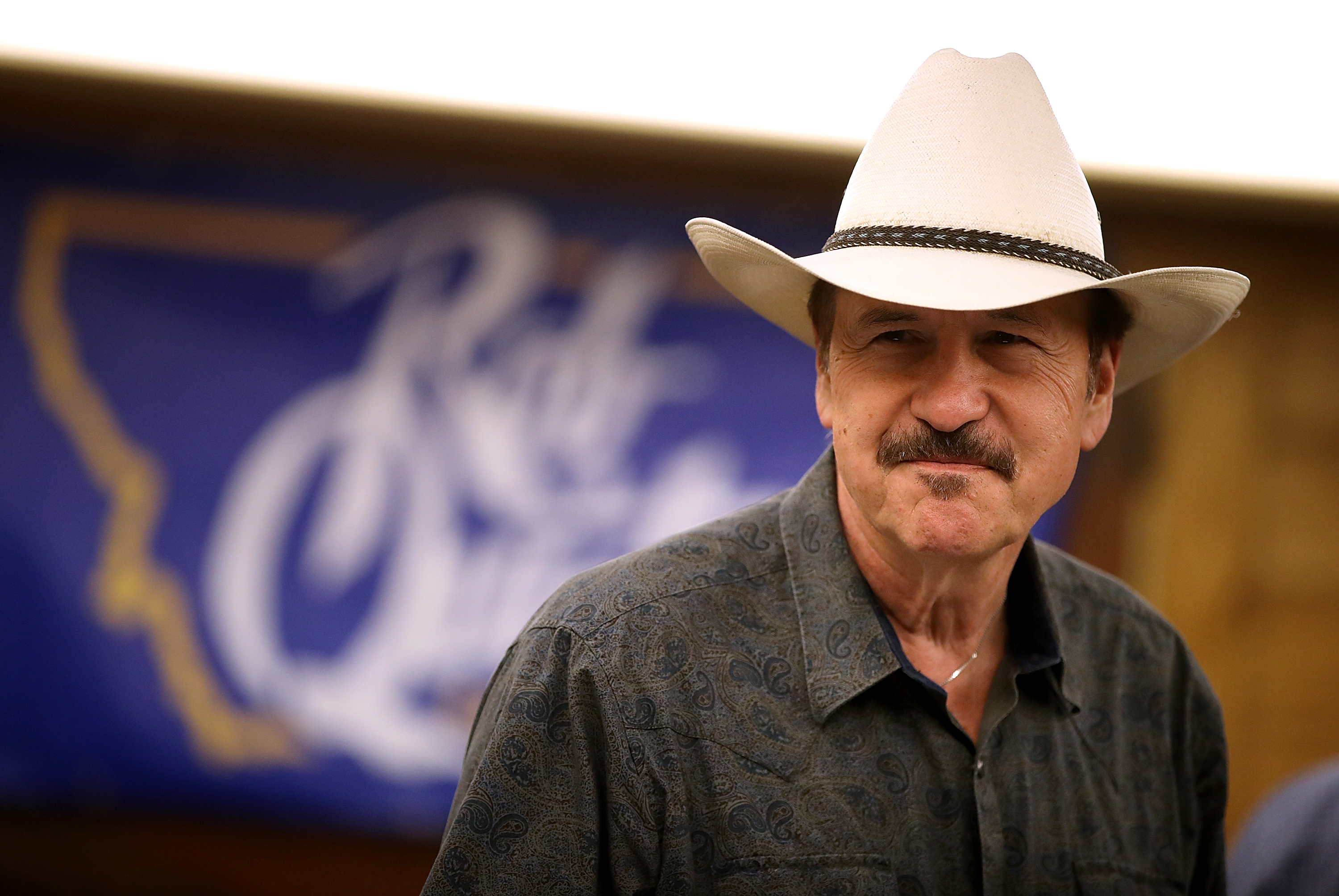 Democrat Rob Quist looks on during a gathering with supporters in Great Falls, Montana, on Monday. (Justin Sullivan/Getty Images)
