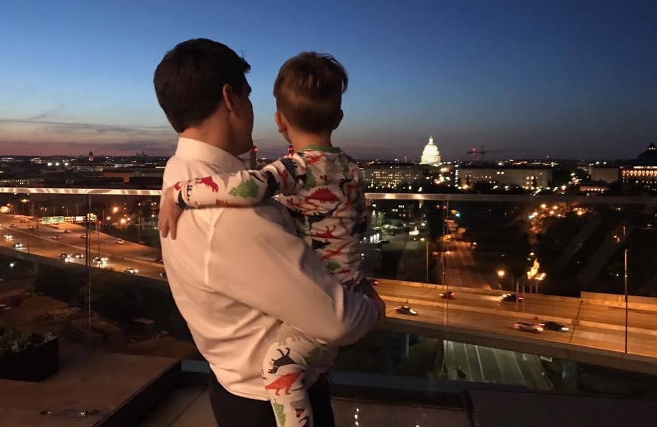 Rep. Scott Taylor and his son, XXXX (XX). (Photo courtesy of Taylor's Facebook)
