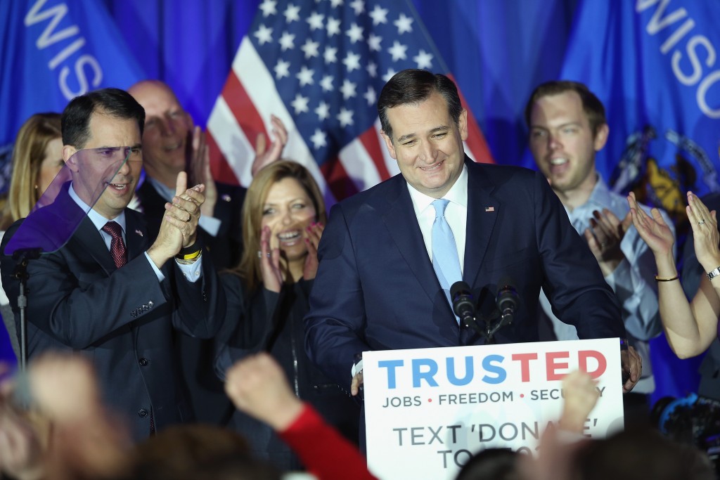 Ahead of Texas Sen. Ted Cruz's win in the Wisconsin primary, TV stations ran more ads supporting his candidacy than Donald Trump's. (Scott Olson/Getty Images file photo)