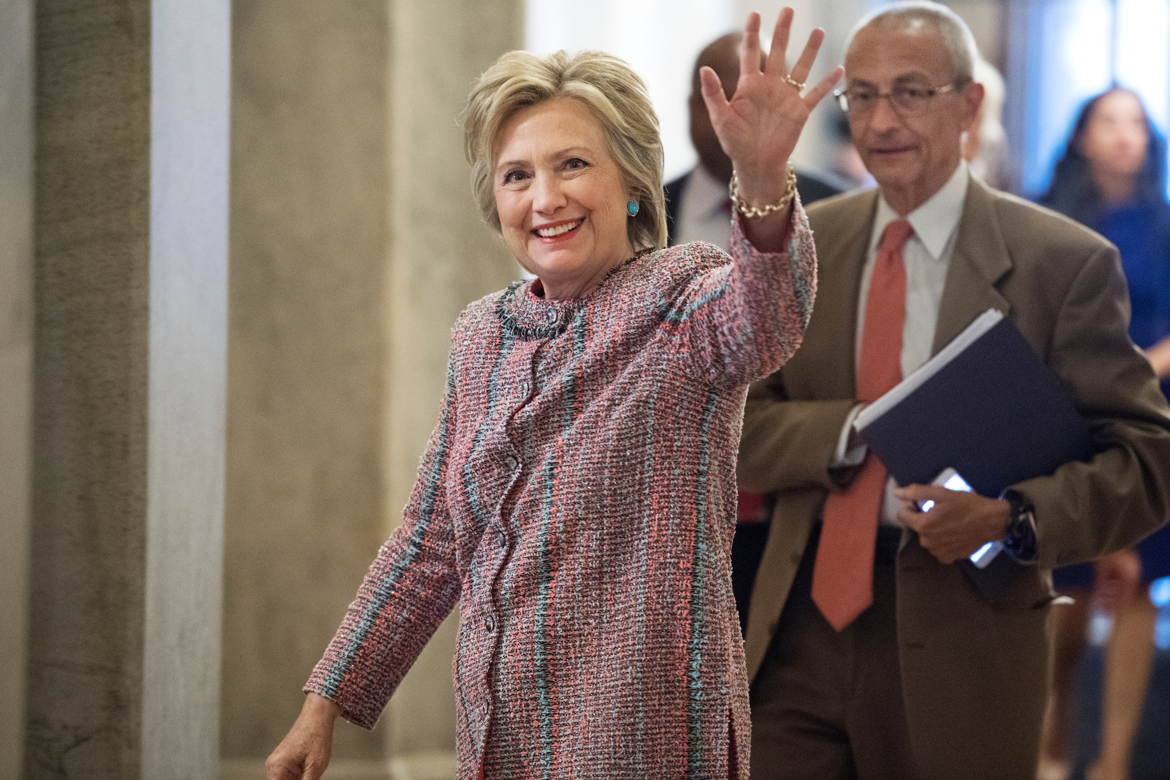 Former presidential candidate Hillary Clinton is in Washington on Monday. (Tom Williams/CQ Roll Call file photo)