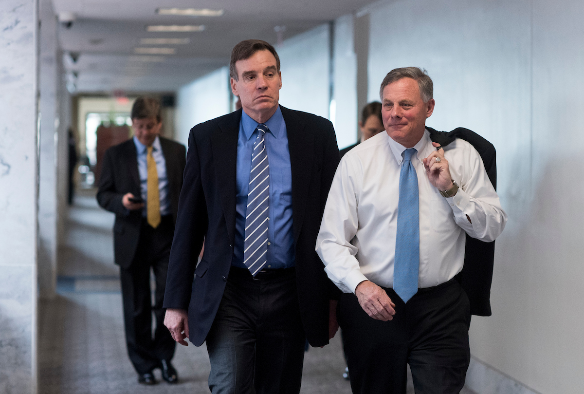 Burr, right, and Warner, left, lead the Senate Intelligence Committee. (Bill Clark/CQ Roll Call)