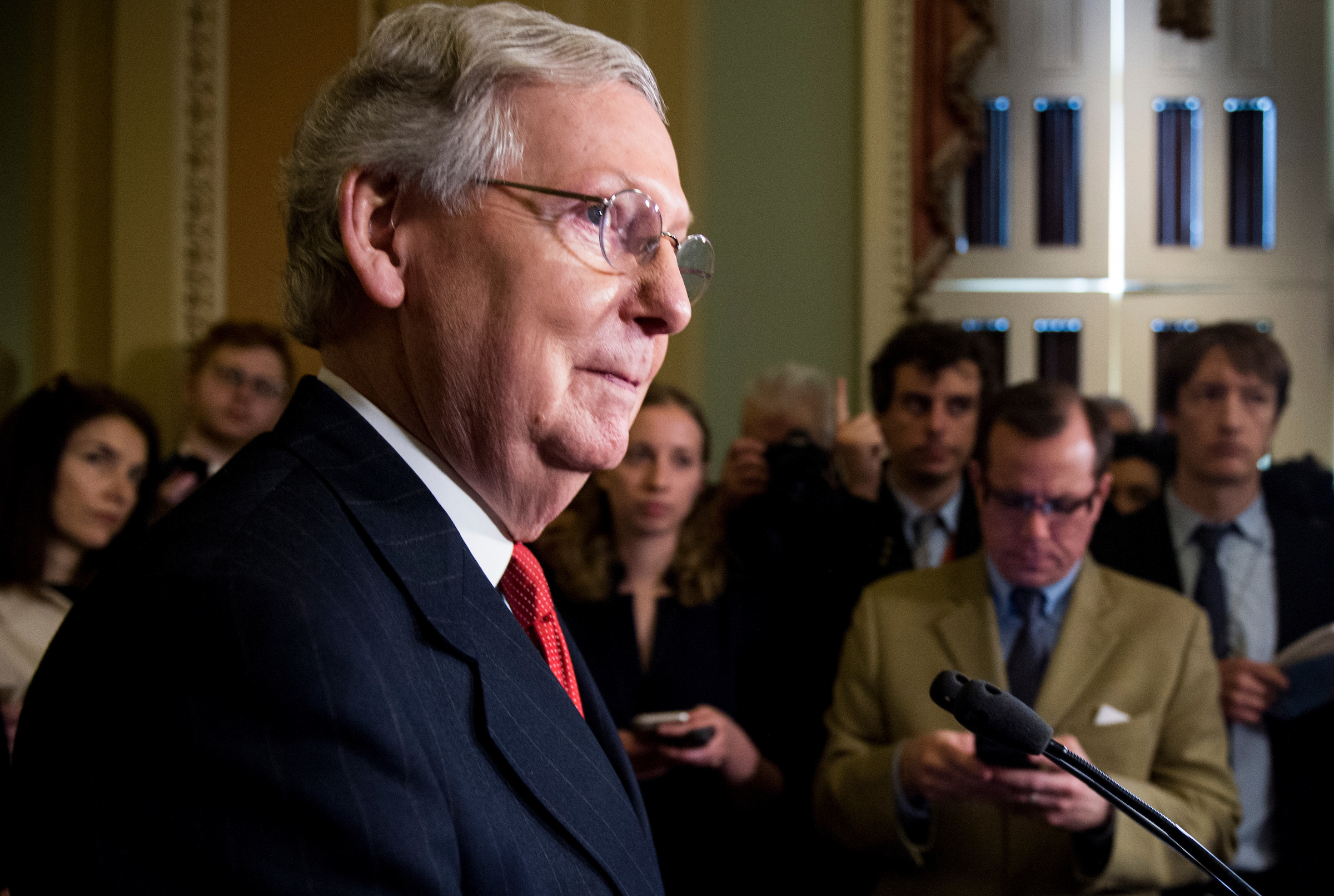 Senate Majority Leader Mitch McConnell said Judge Neil Gorsuch will be confirmed to the Supreme Court, one way or another. (Bill Clark/CQ Roll Call)