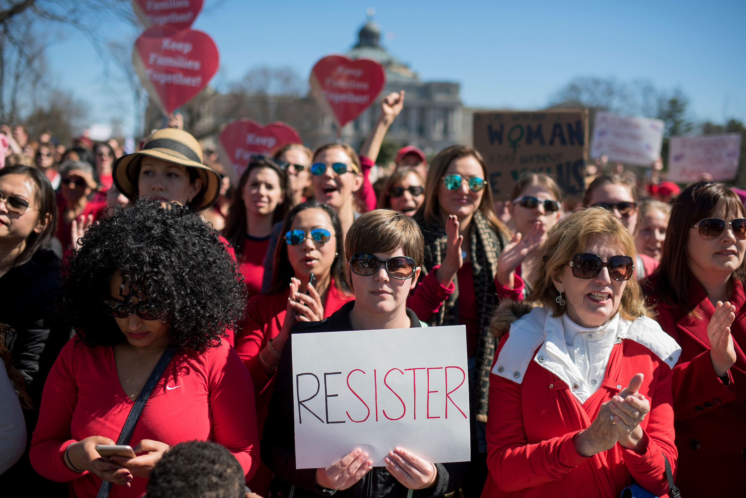 Demonstrators gather on the East Lawn of the Capitol. (Tom Williams/CQ Roll Call)