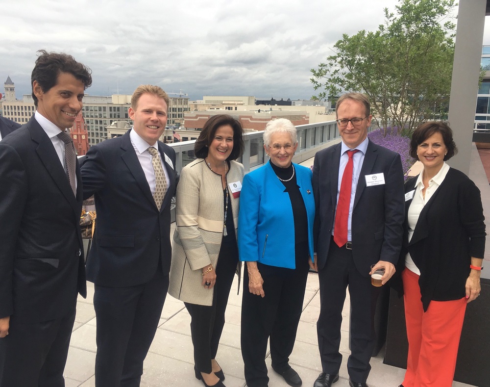 From left to right: Paolo Toschi with the Embassy of Italy, Andrew Giuliani, public liaison assistant to President Donald Trump, Anita Bevacqua McBride, NIAF board member, North Carolina Rep. <a class=