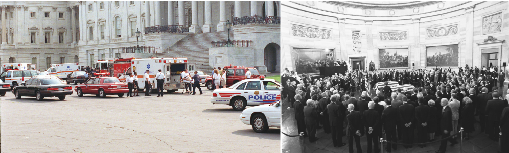 The aftermath of the 1998 shooting at the Capitol.