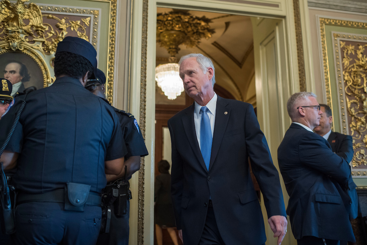 Sen. Ron Johnson, R-Wis., said he would not support proceeding to the health care bill. (Tom Williams/CQ Roll Call)