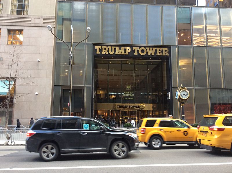 Trump Tower was the site of a meeting between a Russian lawyer and President Donald Trump’s eldest son, his son-in-law and his then-campaign chairman in June 2016. (Courtesy Epicgenius/Wikimedia Commons CC BY-SA 4.0)