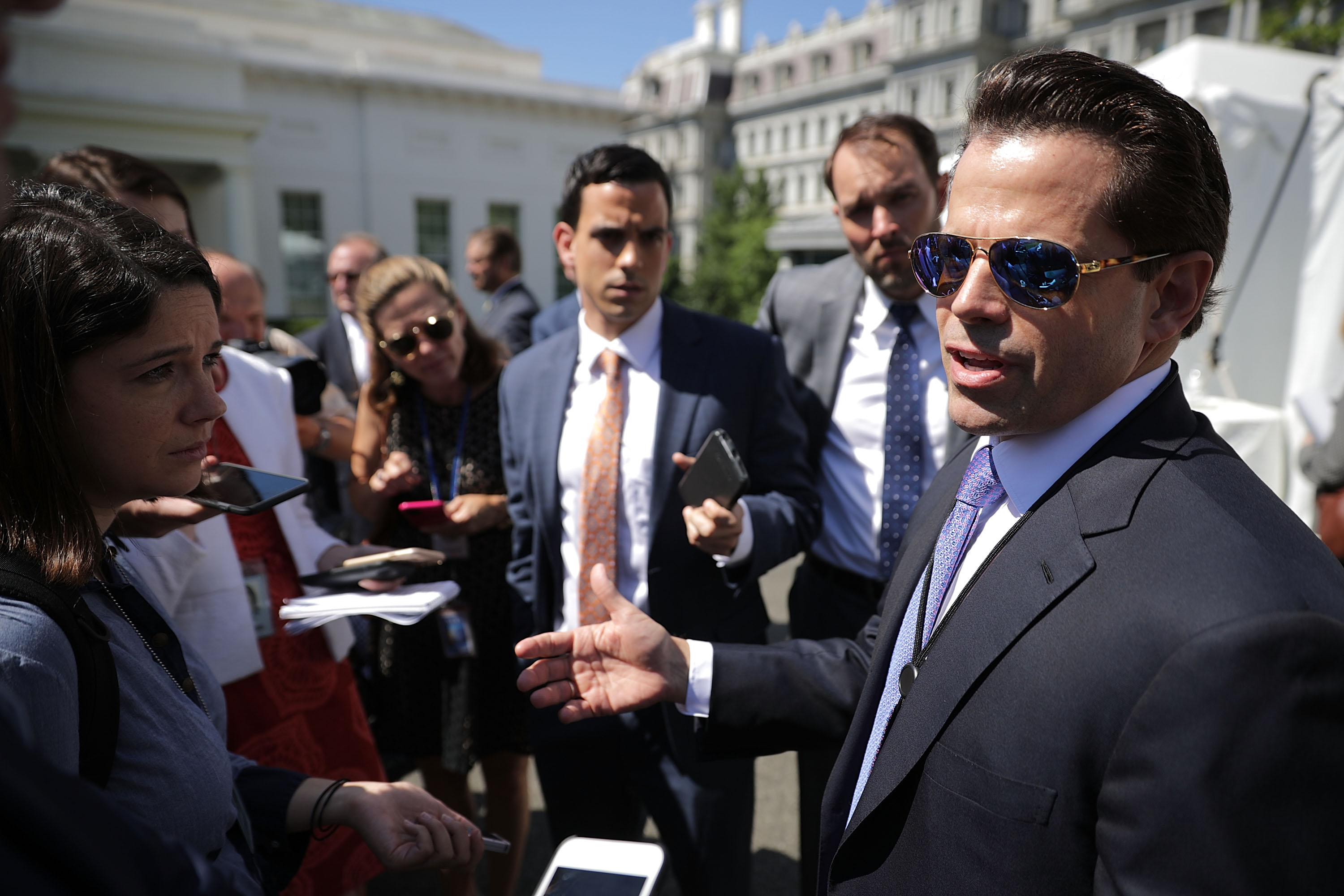 Incoming White House Communications Director Anthony Scaramucci talks with reporters during "Regional Media Day" at the White House July 25, 2017 in Washington, DC. (Chip Somodevilla/Getty Images)