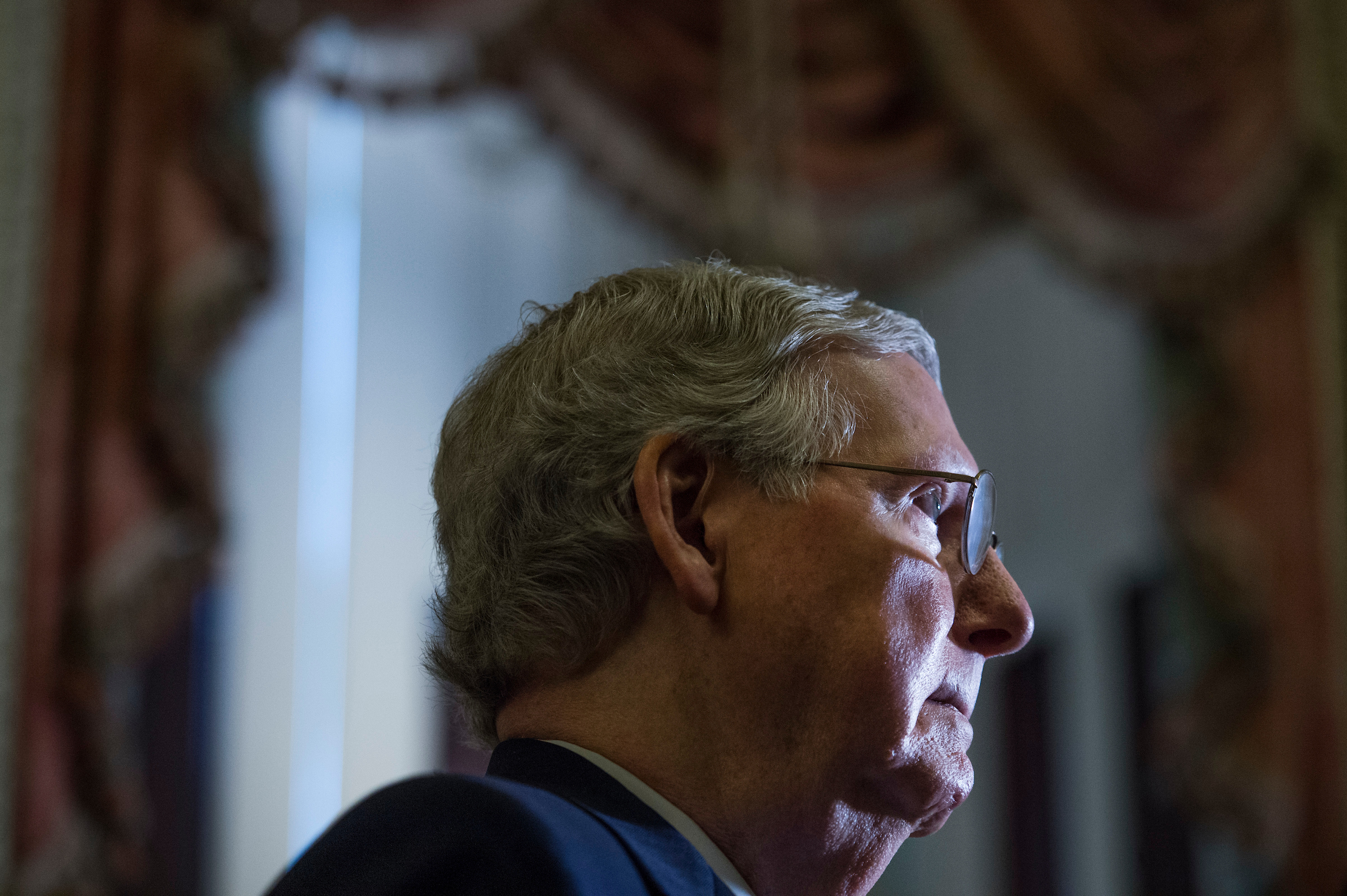 Senate Majority Leader Mitch McConnell, R-Ky., must still navigate diverging positions in his conference over health care. (Tom Williams/CQ Roll Call)