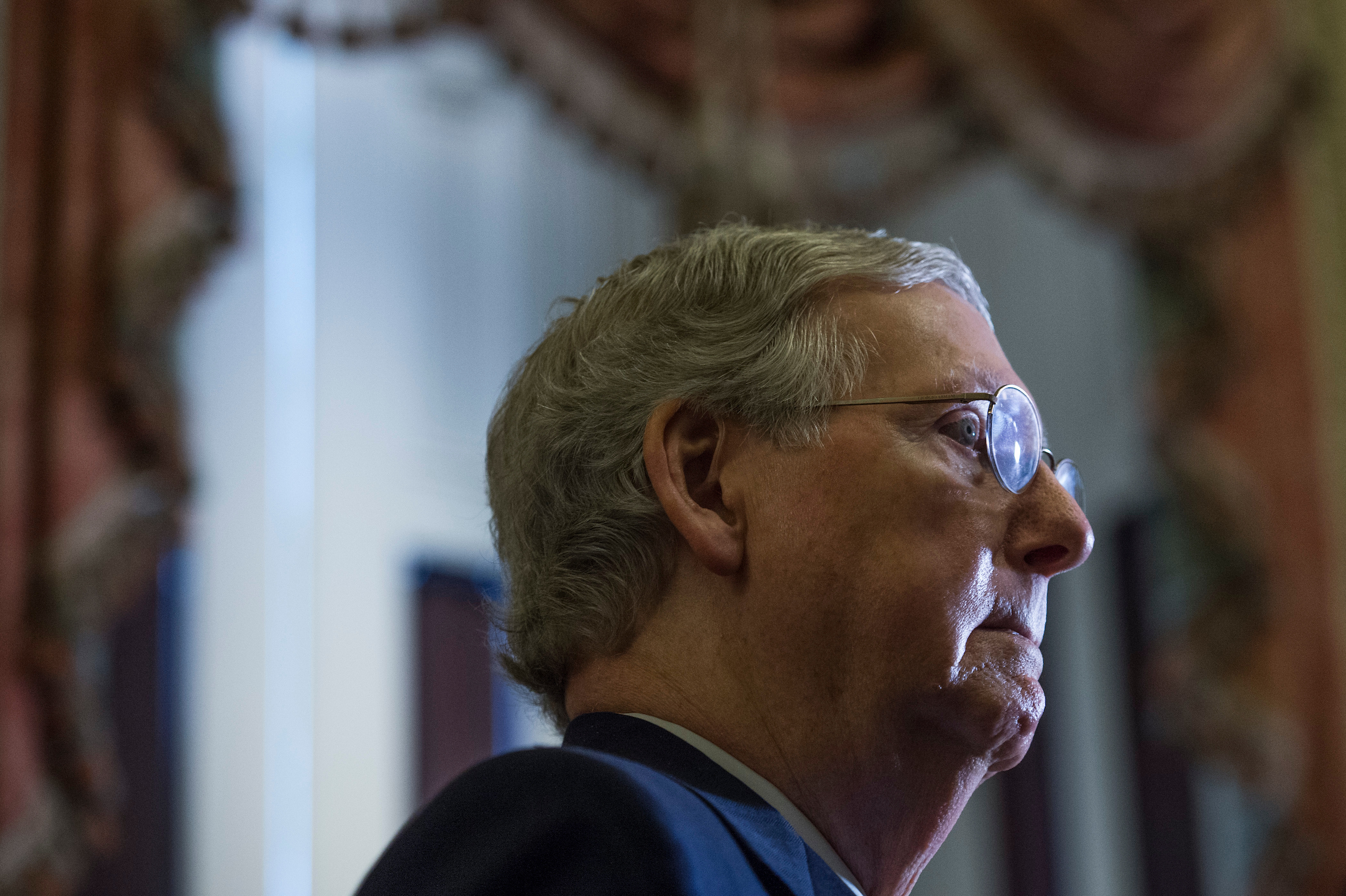 Senate Majority Leader Mitch McConnell still appears to be short of the votes to get to a health care measure. (Tom Williams/CQ Roll Call file photo)