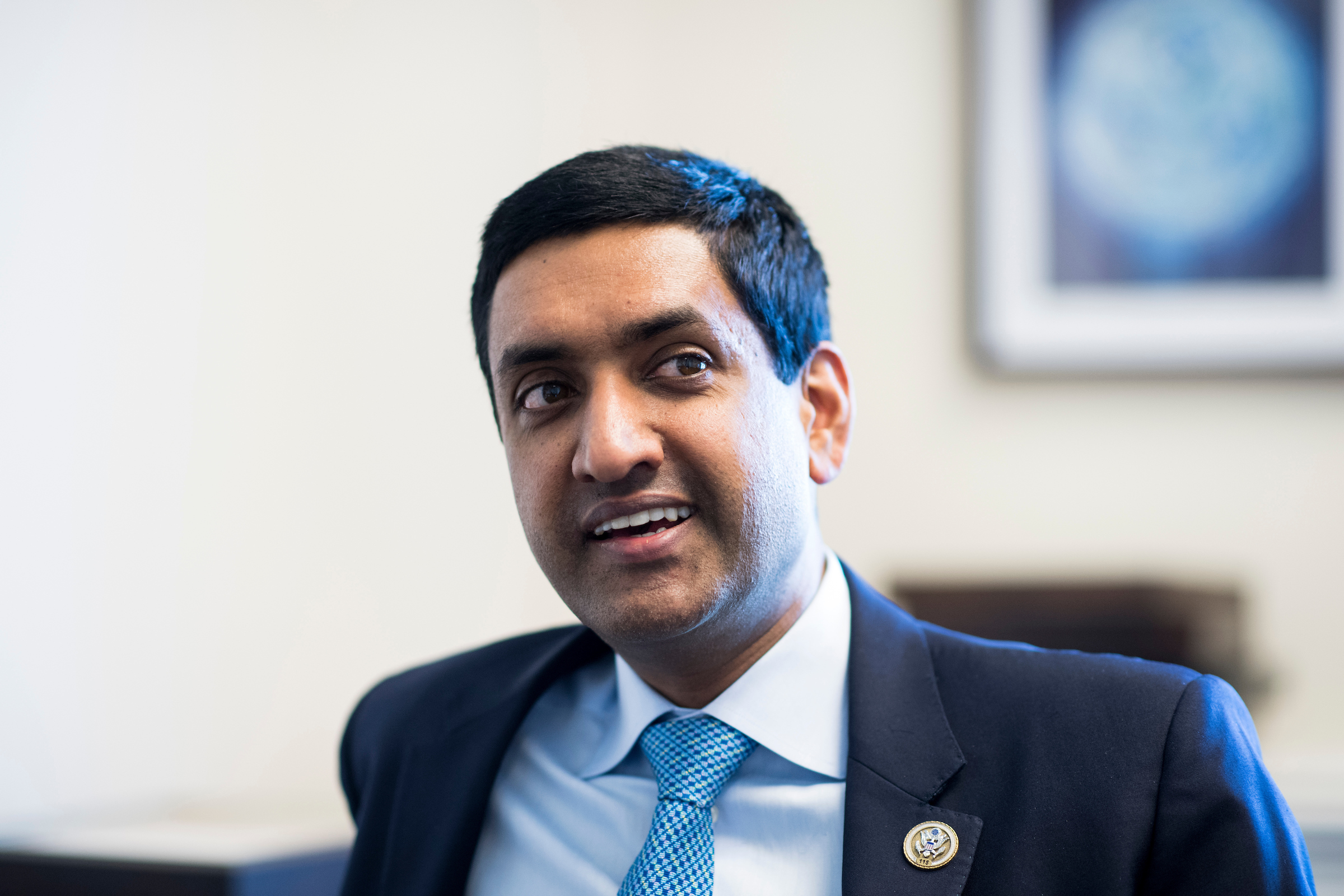 UNITED STATES - JUNE 29: Rep. Ro Khanna, D-Calif., speaks with Roll Call in his office on Thursday, June, 29, 2017. (Photo By Bill Clark/CQ Roll Call)