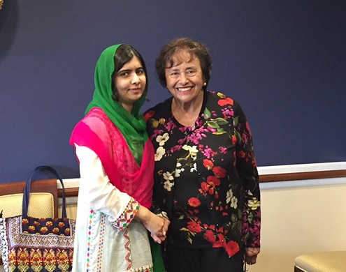 Malala, the famous Pakistani activist for female education and Rep. Nita Lowey, D-N.Y., on Monday. (Courtesy Lowey's office)