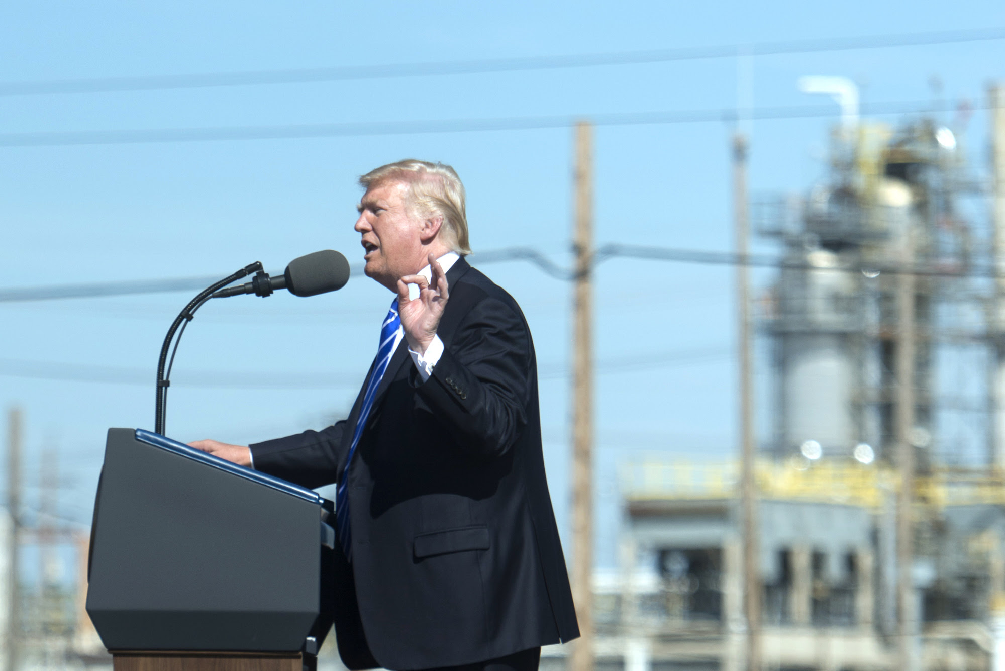 President Donald Trump, pictured Wednesday in Bismarck, N.D., warned on Thursday that he could order a U.S. military strike on North Korea over its nuclear arms and missile programs. (White House photo)