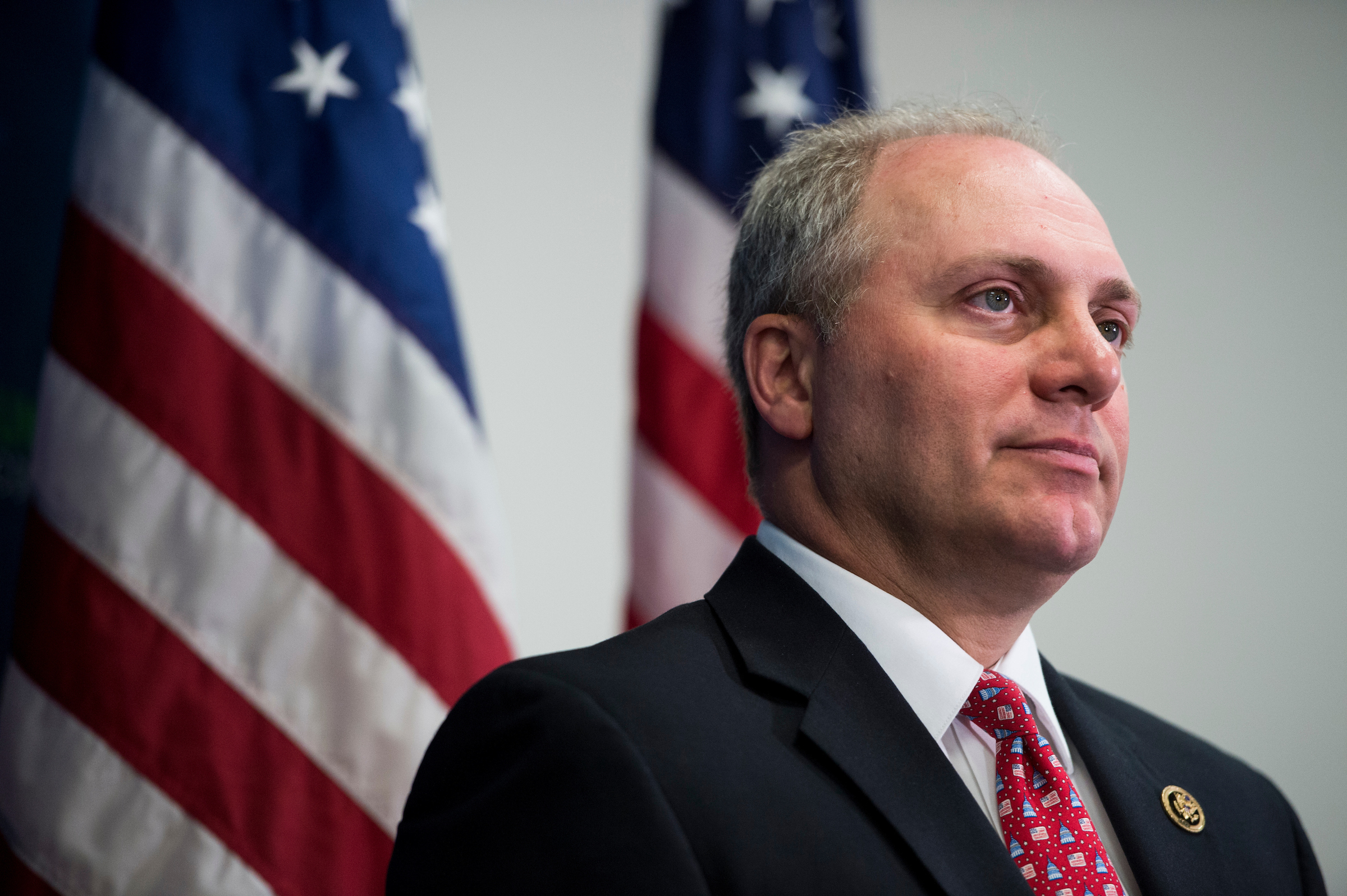 House Majority Whip Steve Scalise, R-La., has been on a long road of recovery after being shot through the hip at the Republicans’ Congressional Baseball Game practice in June. (Bill Clark/CQ Roll Call file photo)