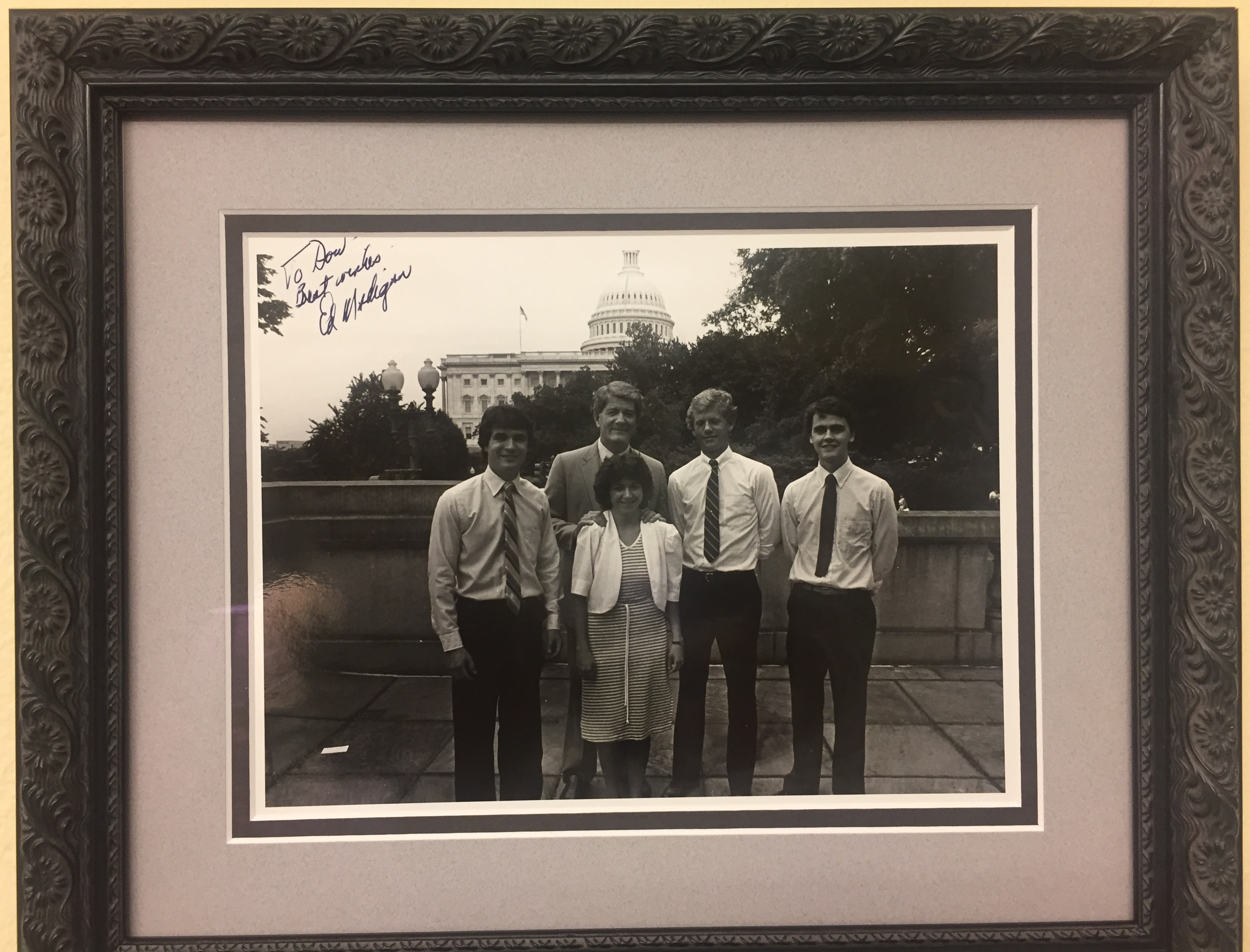 Rep. Don Bacon, R-Neb., left, Bacon worked just out of college as an intern in 1984 for Rep. Edward R. Madigan, left center. (Courtesy Bacon)