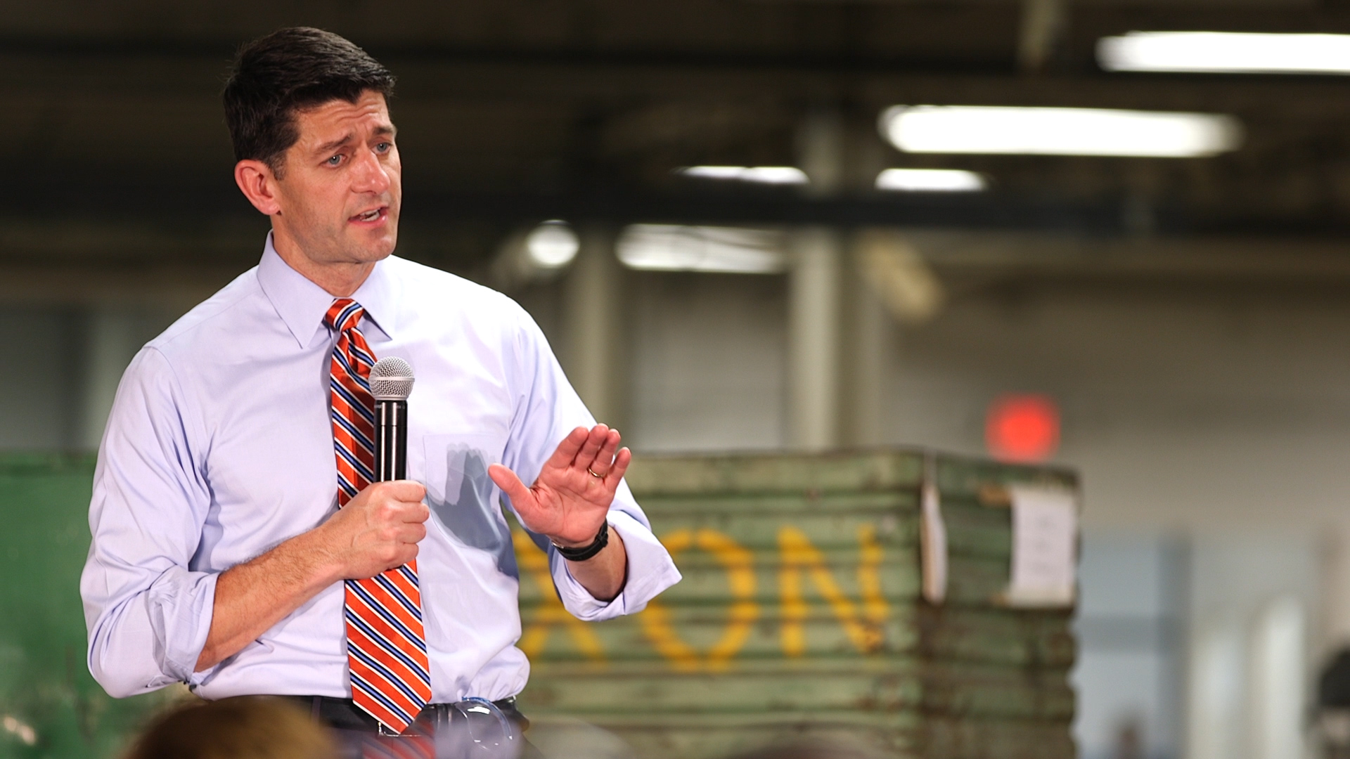 Speaker Paul D. Ryan, R-Wis., speaks at a news conference in Maryland on Thursday. (Thomas McKinless/CQ Roll Call)