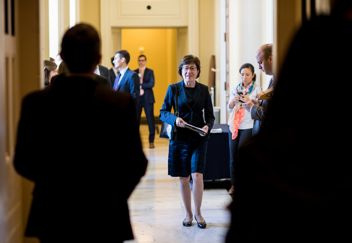 Maine Sen. Susan Collins wrote to Senate Majority Leader Mitch McConnell over her concerns with the GOP tax plan. (Bill Clark/CQ Roll Call file photo)