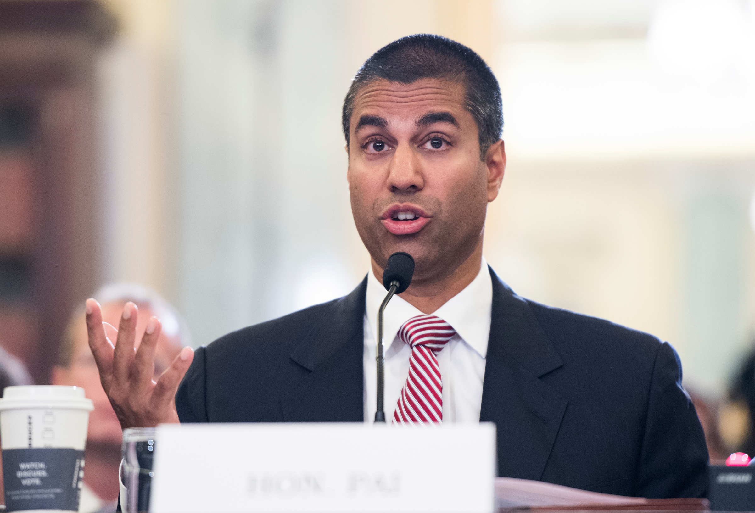 FCC head Ajit Pai, shown here in September, spoke Wednesday before the Energy and Commerce Communications and Technology Subcommittee. (Bill Clark/CQ Roll Call file photo)