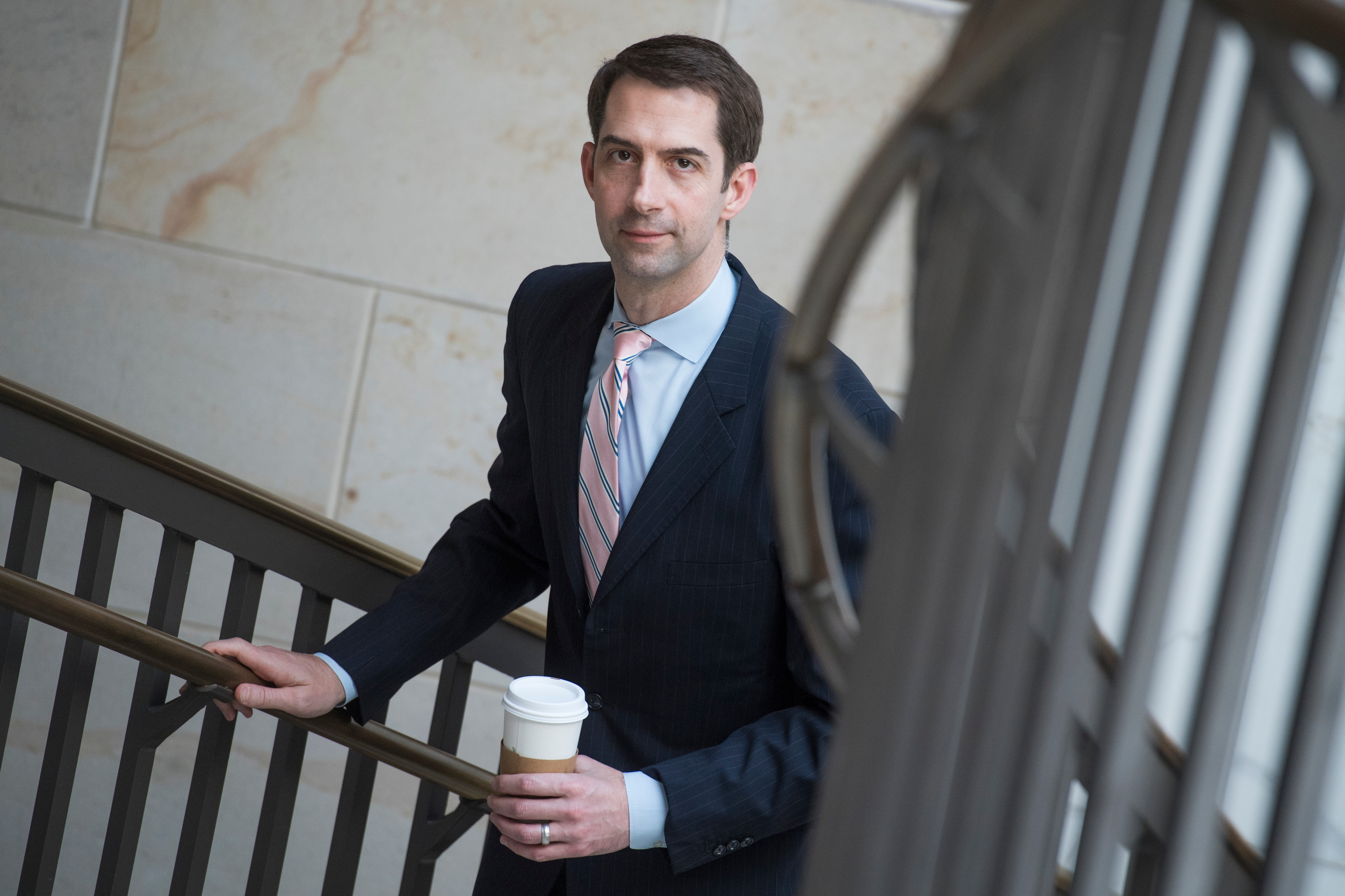 Sen. Tom Cotton, R-Ark., wants to use the tax bill to repeal the 2010 health care law’s individual mandate. Tax-writers are skeptical. But President Trump suddenly endorsed the idea on Wednesday. (Tom Williams/CQ Roll Call file photo)