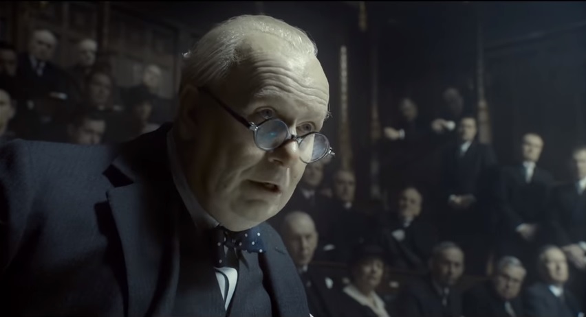 (Screen shot of “Darkest Hour” trailer)