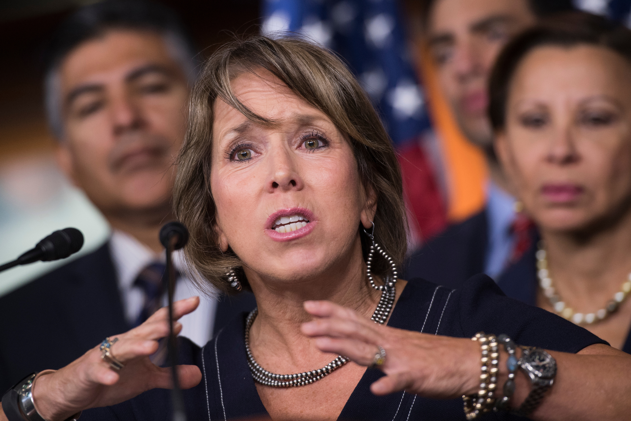 Rep. Michelle Lujan Grisham, D-N.M., told reporters to expect Republicans to come forward demanding a DACA fix. (Tom Williams/CQ Roll Call file photo)