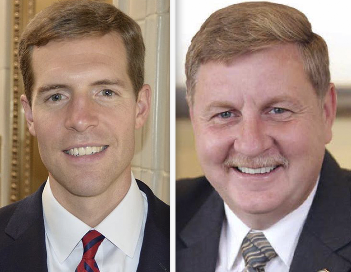 Democrat Conor Lamb, left, and Republican Rick Saccone are competing for Pennsylvania’s open 18th District seat. (Courtesy Conor Lamb/Rick Saccone/Facebook)