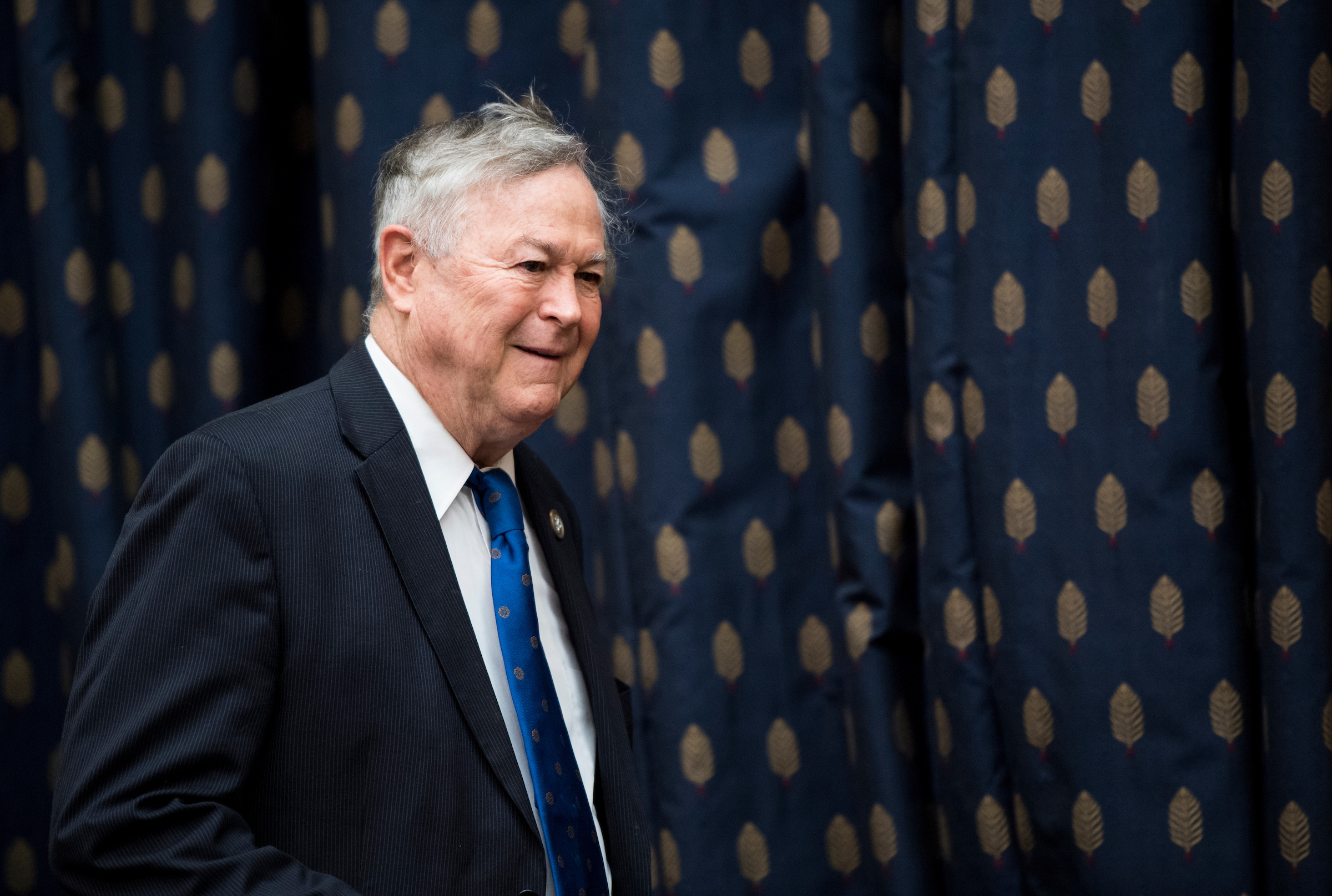 Rep. Dana Rohrabacher, R-Calif., arrives for the House Foreign Affairs Committee hearing on "An Insider’s Look at the North Korean Regime" on Nov. 1. (Bill Clark/CQ Roll Call file photo)