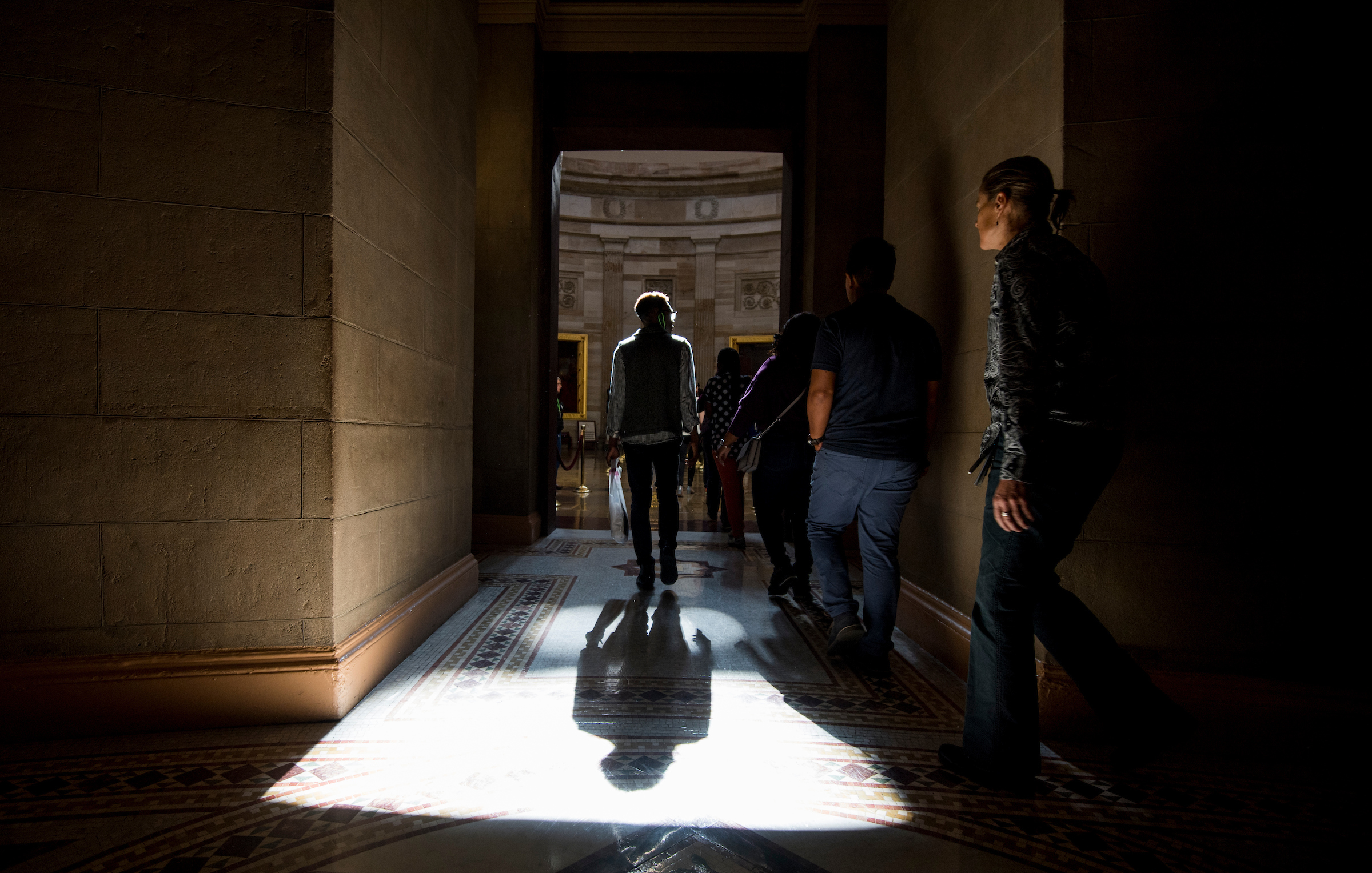 UNITED STATES - NOVEMBER 2: Tourists enter the Capitol Rotunda in the Capitol on Thursday, Nov. 2, 2017. (Photo By Bill Clark/CQ Roll Call)