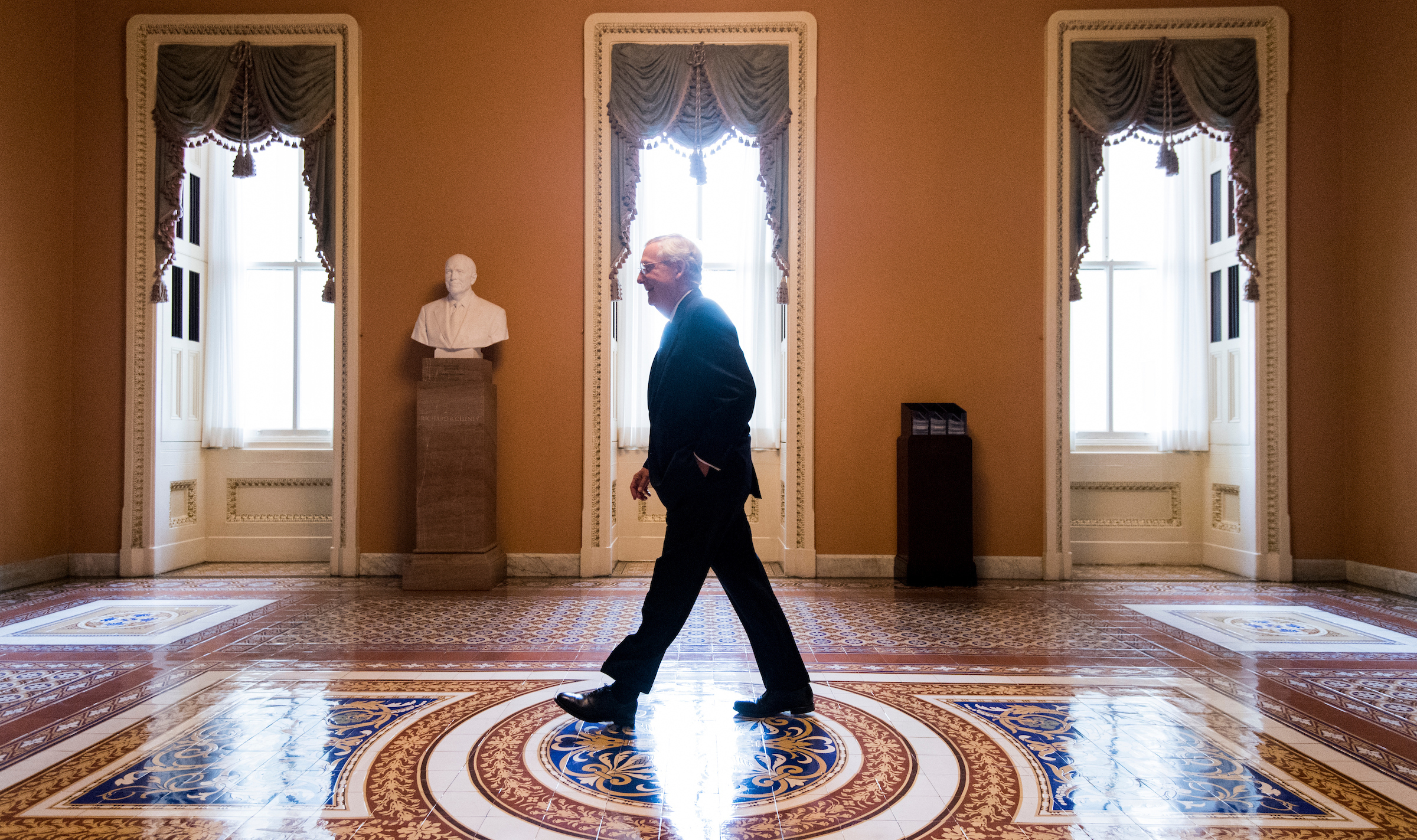 Senate Majority Leader Mitch McConnell is pushing Democrats to reverse course on the House’s continuing resolution (Bill Clark/CQ Roll Call File Photo)