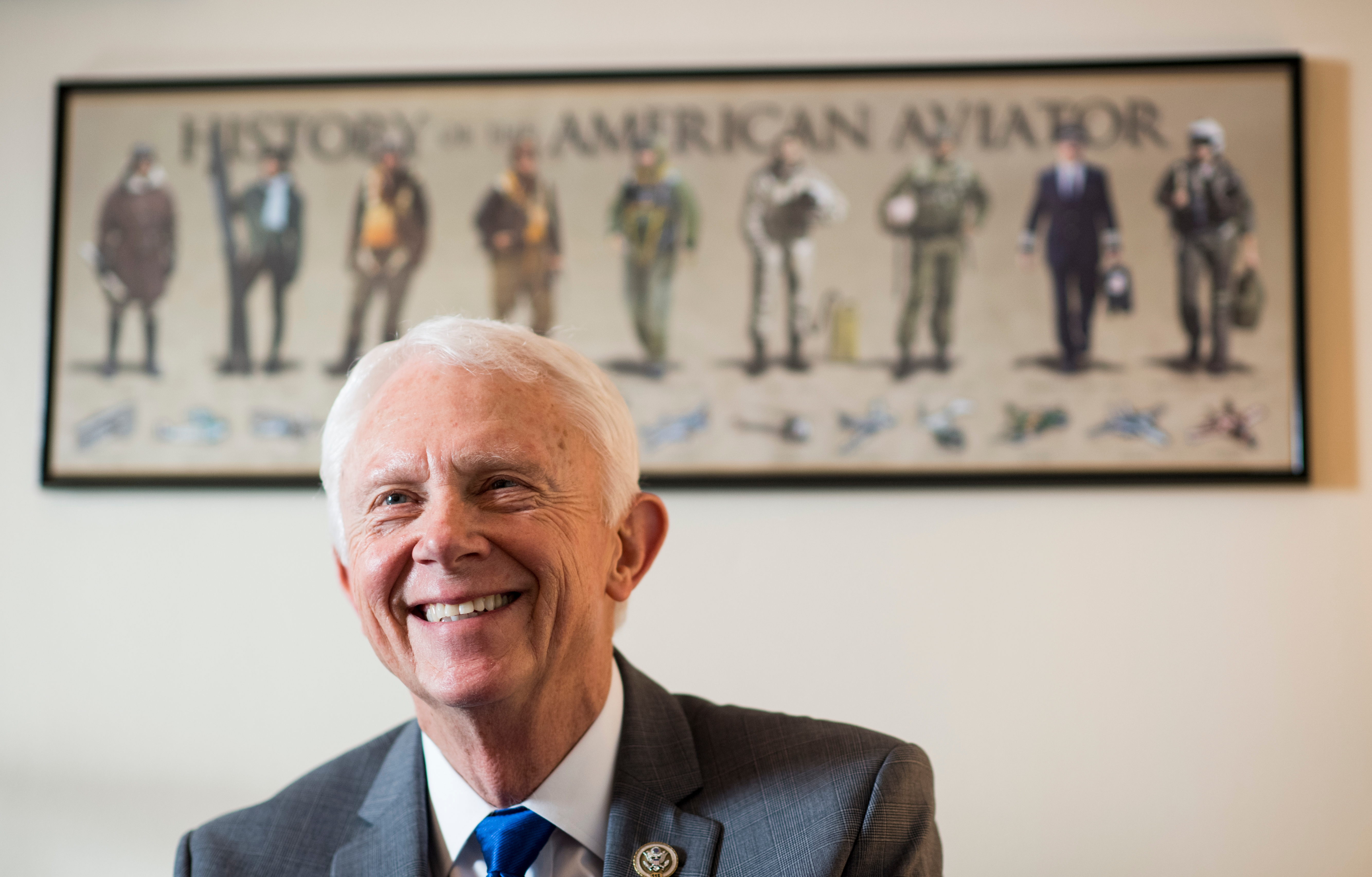 Rep. Jack Bergman, R-Mich., speaks with Roll Call in his office in the Cannon building on Thursday, Jan. 11, 2018. (Photo By Bill Clark/CQ Roll Call)