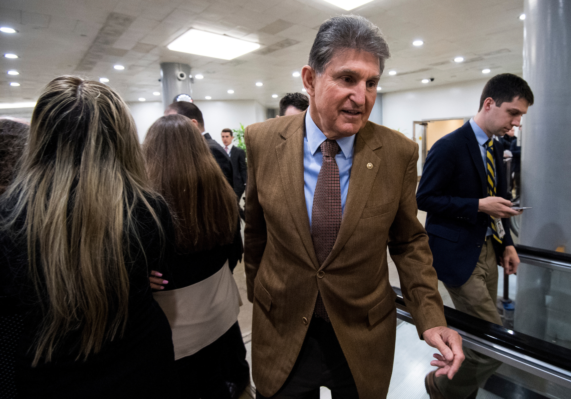 UNITED STATES - JANUARY 17: Sen. Joe Manchin, D-W. Va., arrives in the Capitol on Wednesday, Jan. 17, 2018. (Photo By Bill Clark/CQ Roll Call)