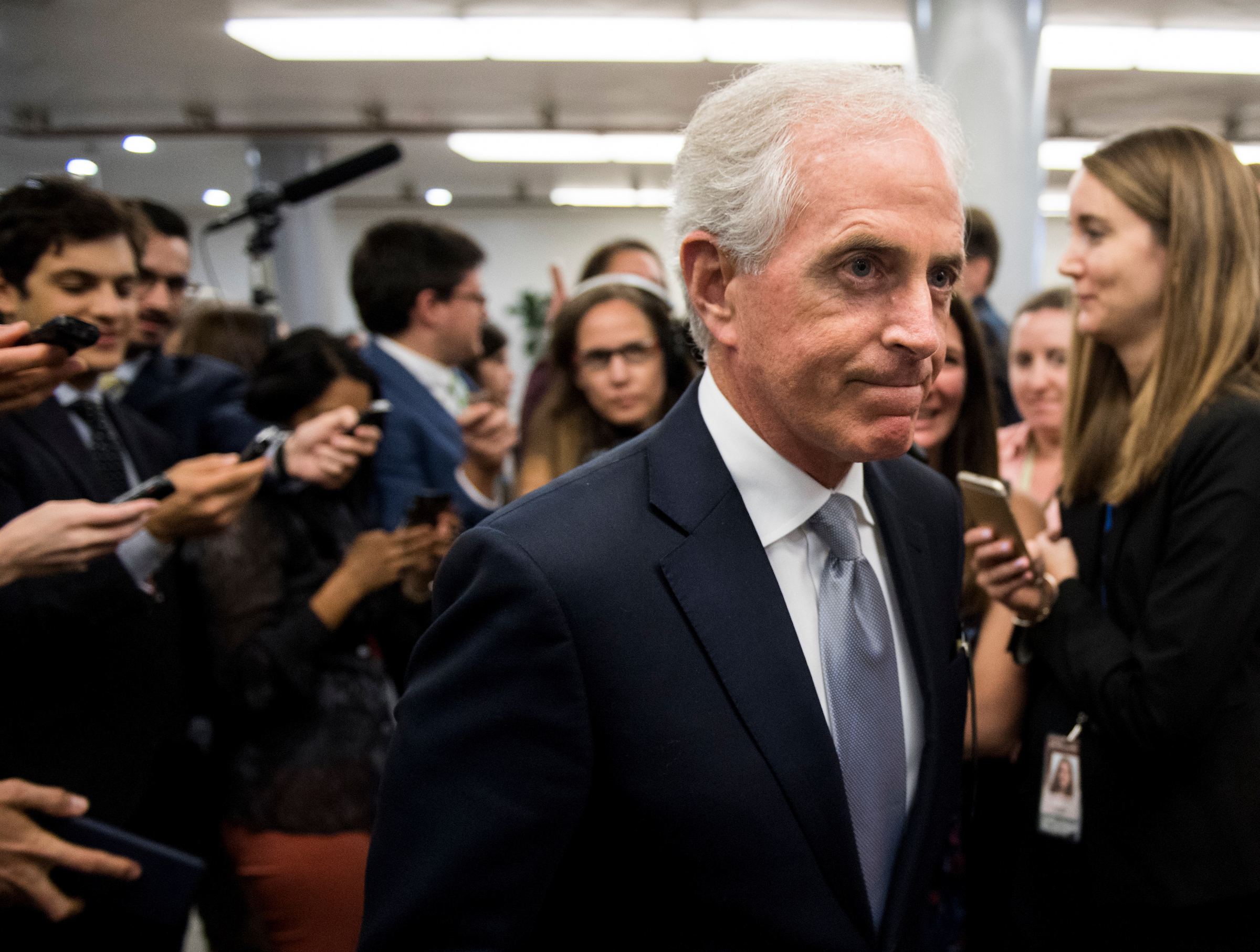 Sen. Bob Corker, R-Tenn., is listening to members of his party who have asked him to reconsider retiring after his term ends. (Bill Clark/CQ Roll Call file photo)