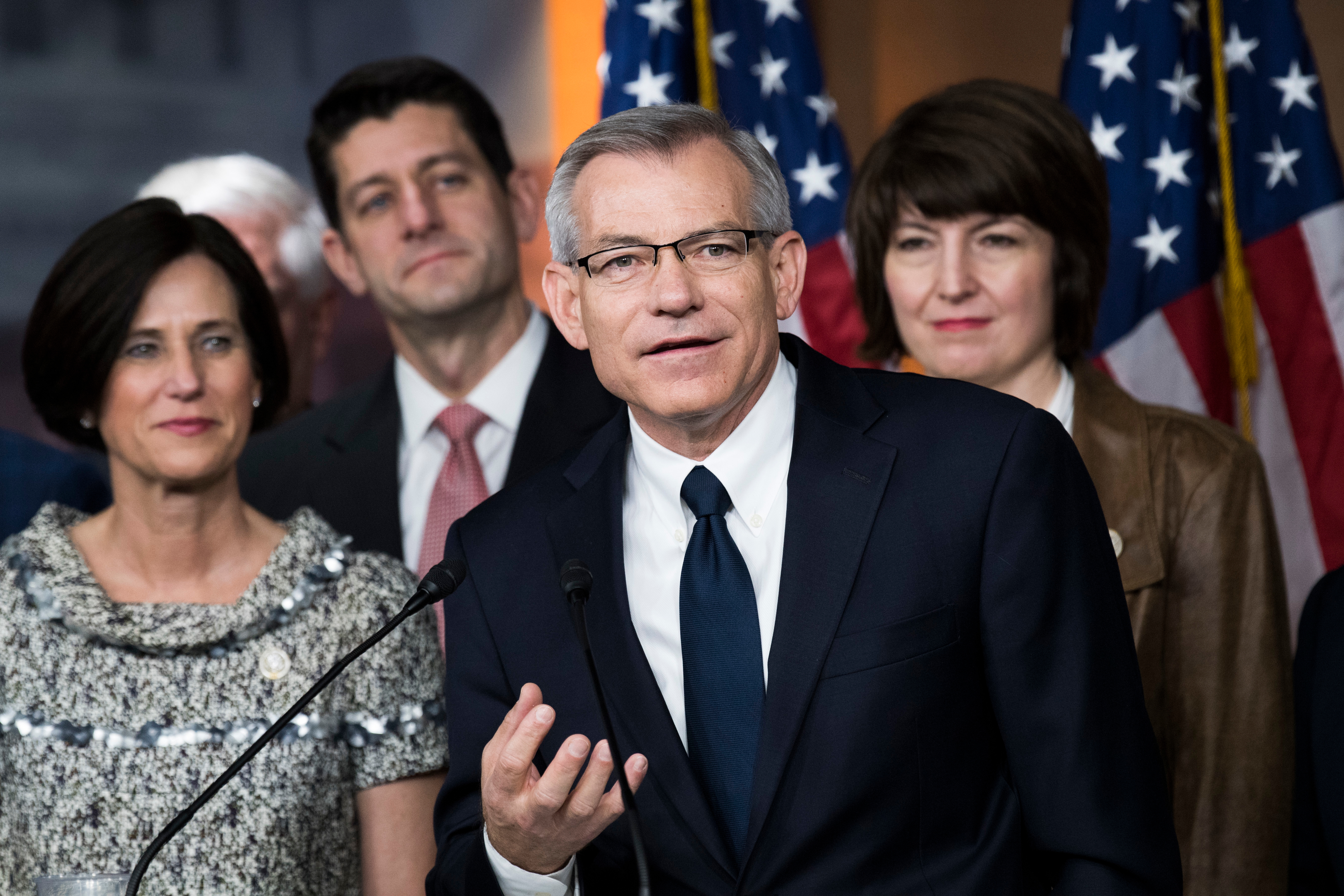 Arizona Rep. David Schweikert and Washington Rep. Cathy McMorris Rodgers, right, are among the finalists. (Tom Williams/CQ Roll Call file photo)