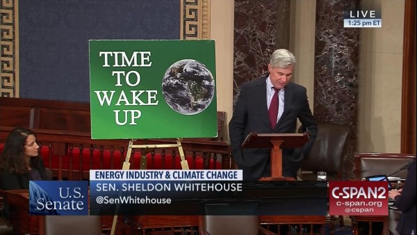Whitehouse delivering one of the 200 speeches. (CSPAN)