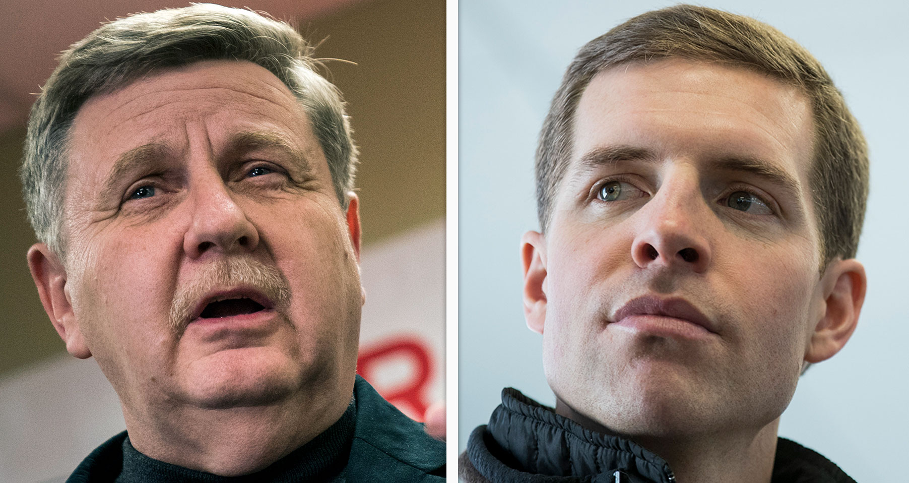 Tuesday’s special election in Pennsylvania’s 18th District between Republican Rick Saccone, left, and Democrat Conor Lamb was too close to call. (Drew Angerer/Getty Images)