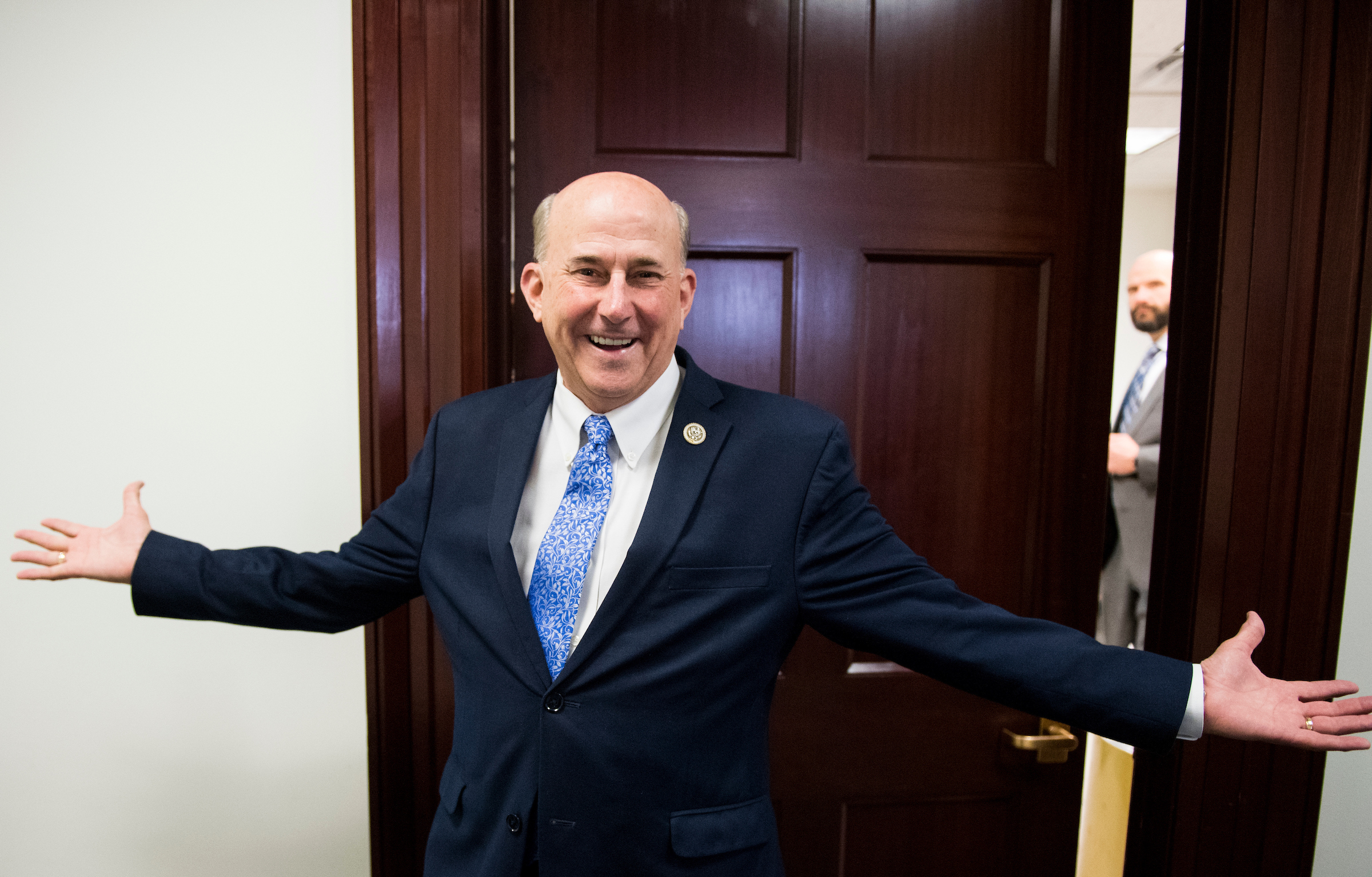 UNITED STATES - FEBRUARY 27: Rep. Louie Gohmert, R-Texas, leaves the House Republican Conference meeting in the Capitol on Tuesday, Feb. 27, 2018. (Photo By Bill Clark/CQ Roll Call)