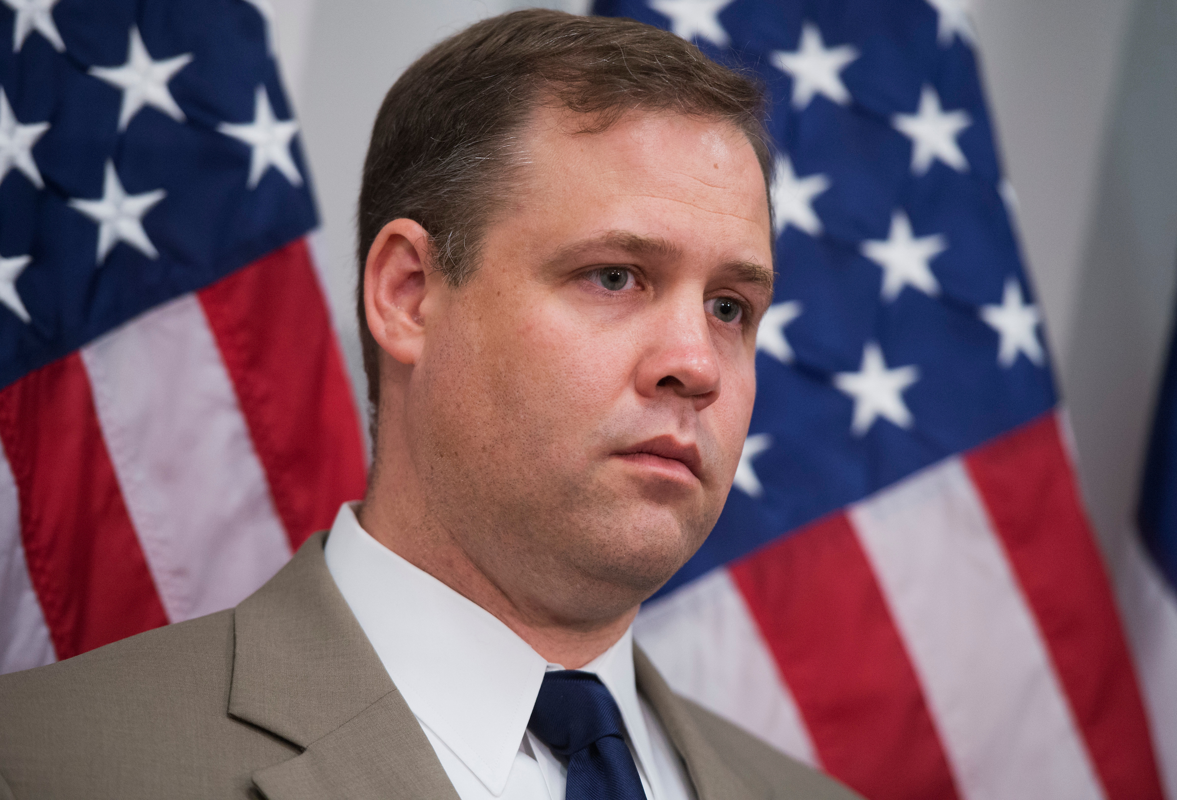 UNITED STATES - MAY 21: Rep. Jim Bridenstine, R-Okla., attends a news conference in the Capitol where he and others primarily expressed support for victims of the Oklahoma tornado. (Photo By Tom Williams/CQ Roll Call)
