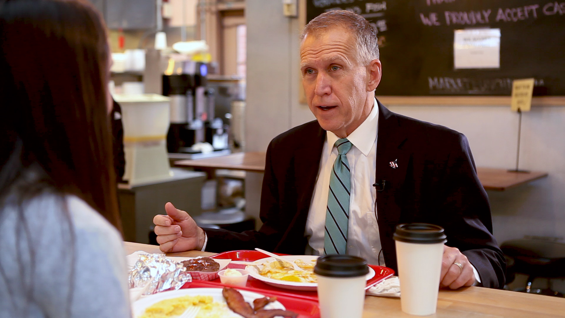 Tillis had sunny side up eggs for breakfast growing up with his six siblings. (Thomas McKinless/ CQ Roll Call)