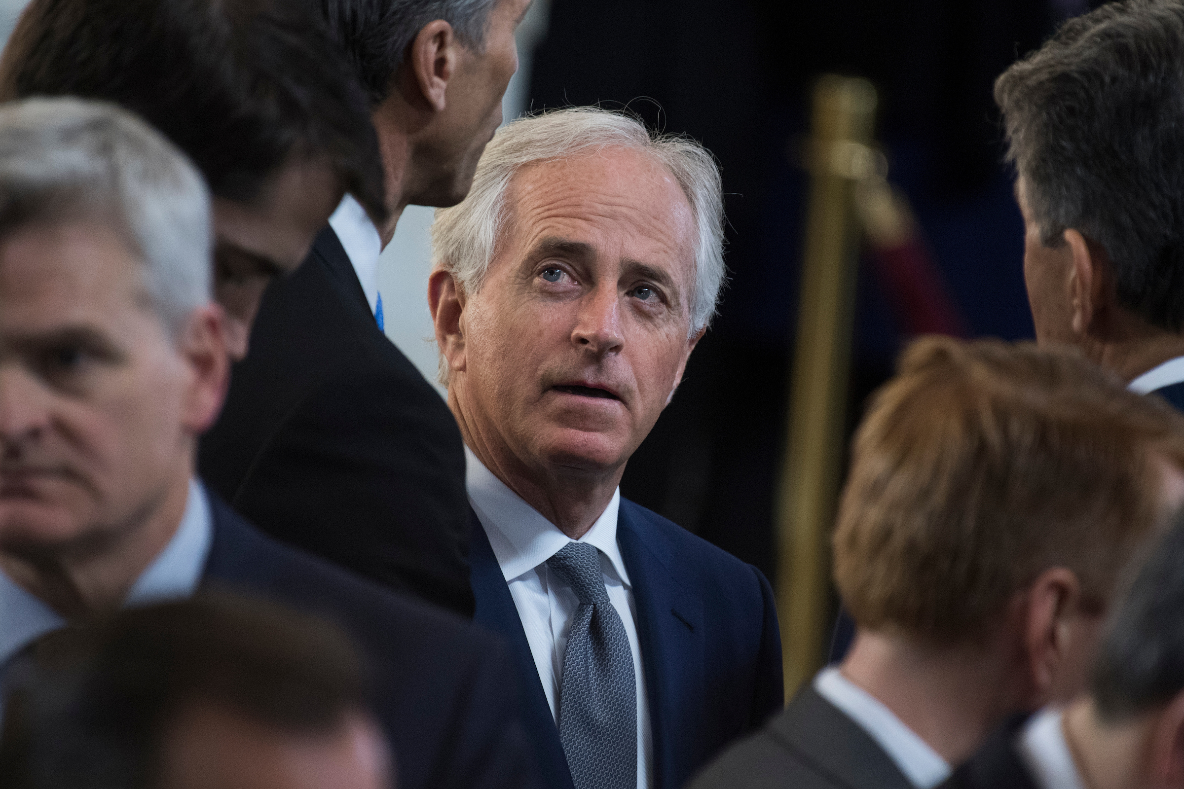 Senate Foreign Relations Chairman Bob Corker is not concerned that the new force authorization measure does not have a commitment from leadership for a floor vote. (Tom Williams/CQ Roll Call file photo)