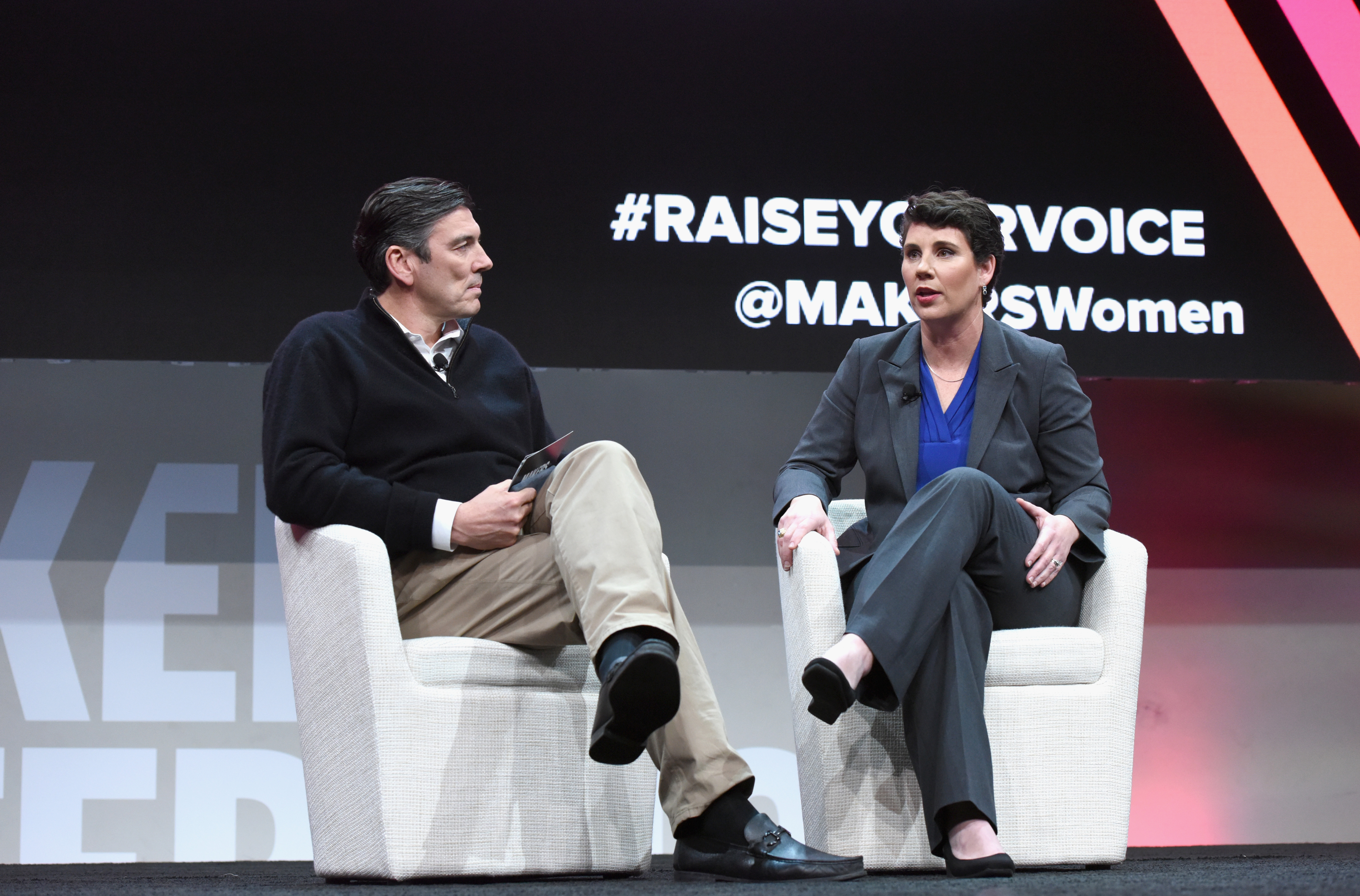 Marine veteran Amy McGrath, here at a conference in Los Angeles in February, won the Democratic nomination in Kentucky’s 6th District. (Vivien Killilea/Getty Images for MAKERS file photo)