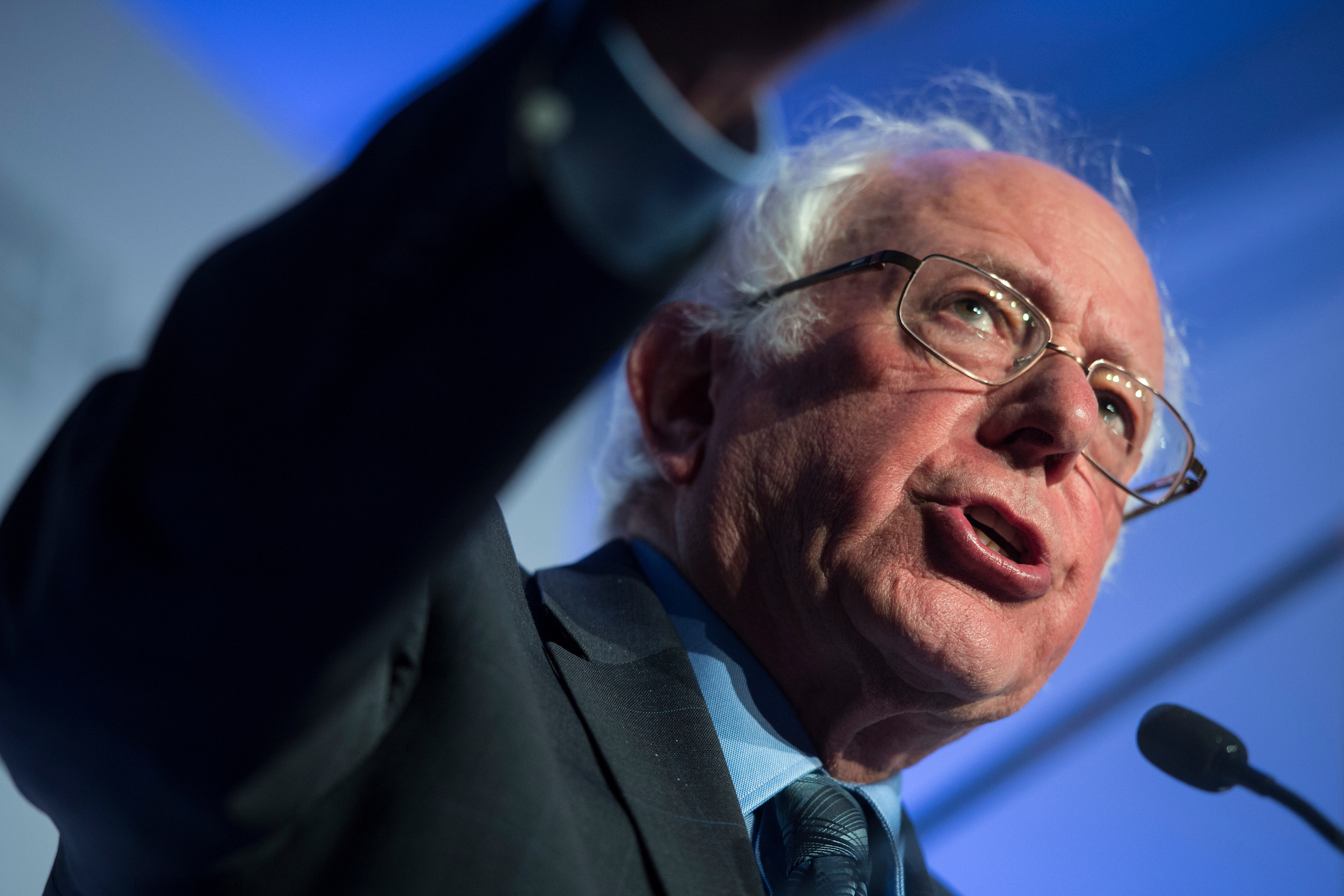 Sen. Bernie Sanders, D-Vt., above, and congressional candidate Alexandria Ocasio-Cortez, D-N.Y., will headline two rallies in Kansas this weekend. (Sarah Silbiger/CQ Roll Call)