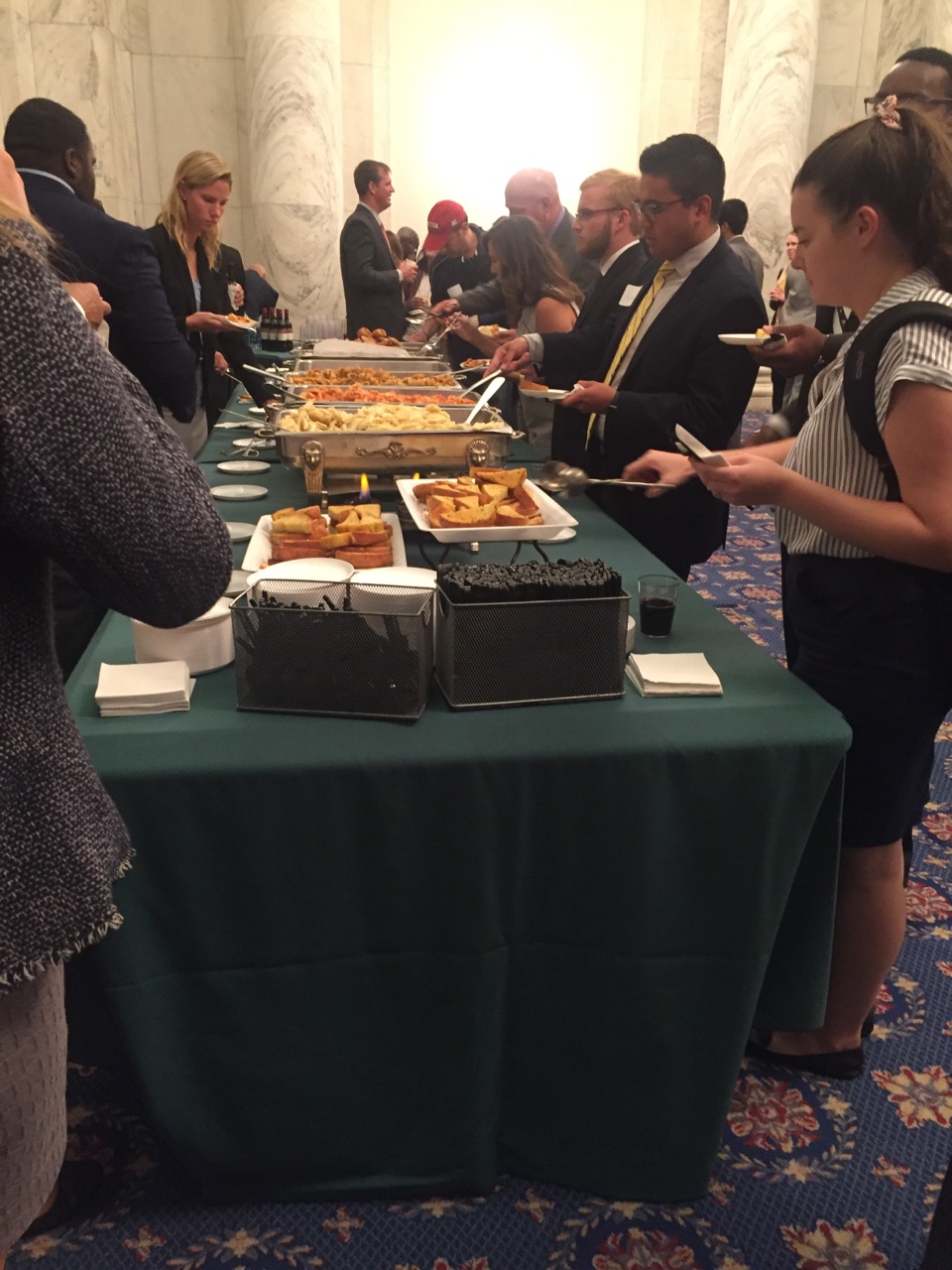 Pasta for everyone at the Soy Reception. (Alex Gangitano/ CQ Roll Call)