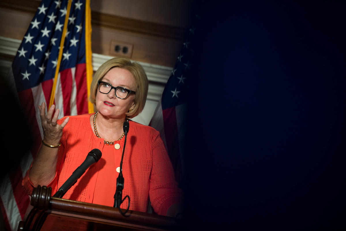 A staffer for Sen. Claire McCaskill, D-Mo., was reportedly targeted by Russian hackers. (Sarah Silbiger/CQ Roll Call)