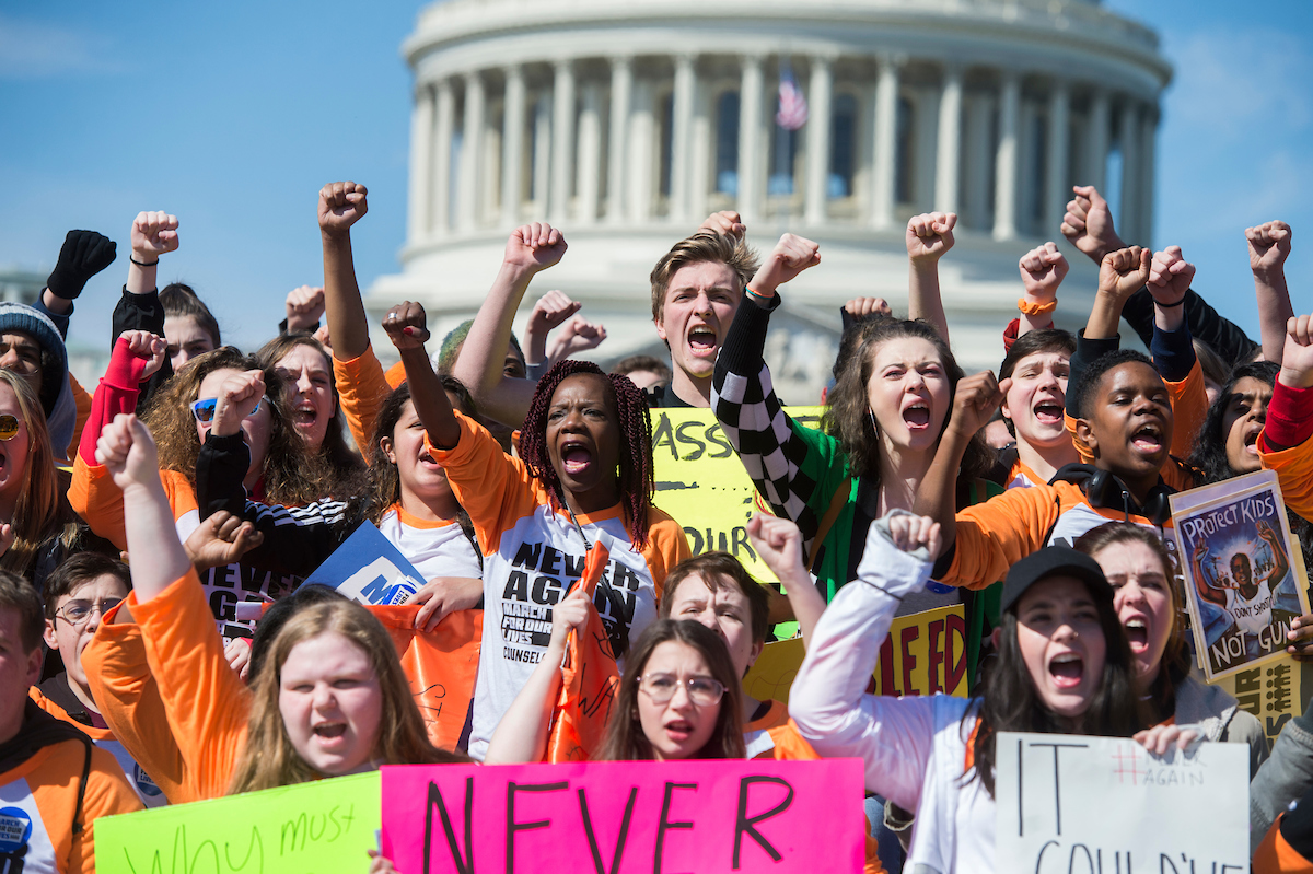 Three months ago, thousands descended on Washington for the March for Our Lives rally to push lawmakers to address gun violence. Even though the topic is no longer dominating the news, Democrats still see it as one that could motivate their voters in upcoming primaries. (Tom Williams/CQ Roll Call file photo)