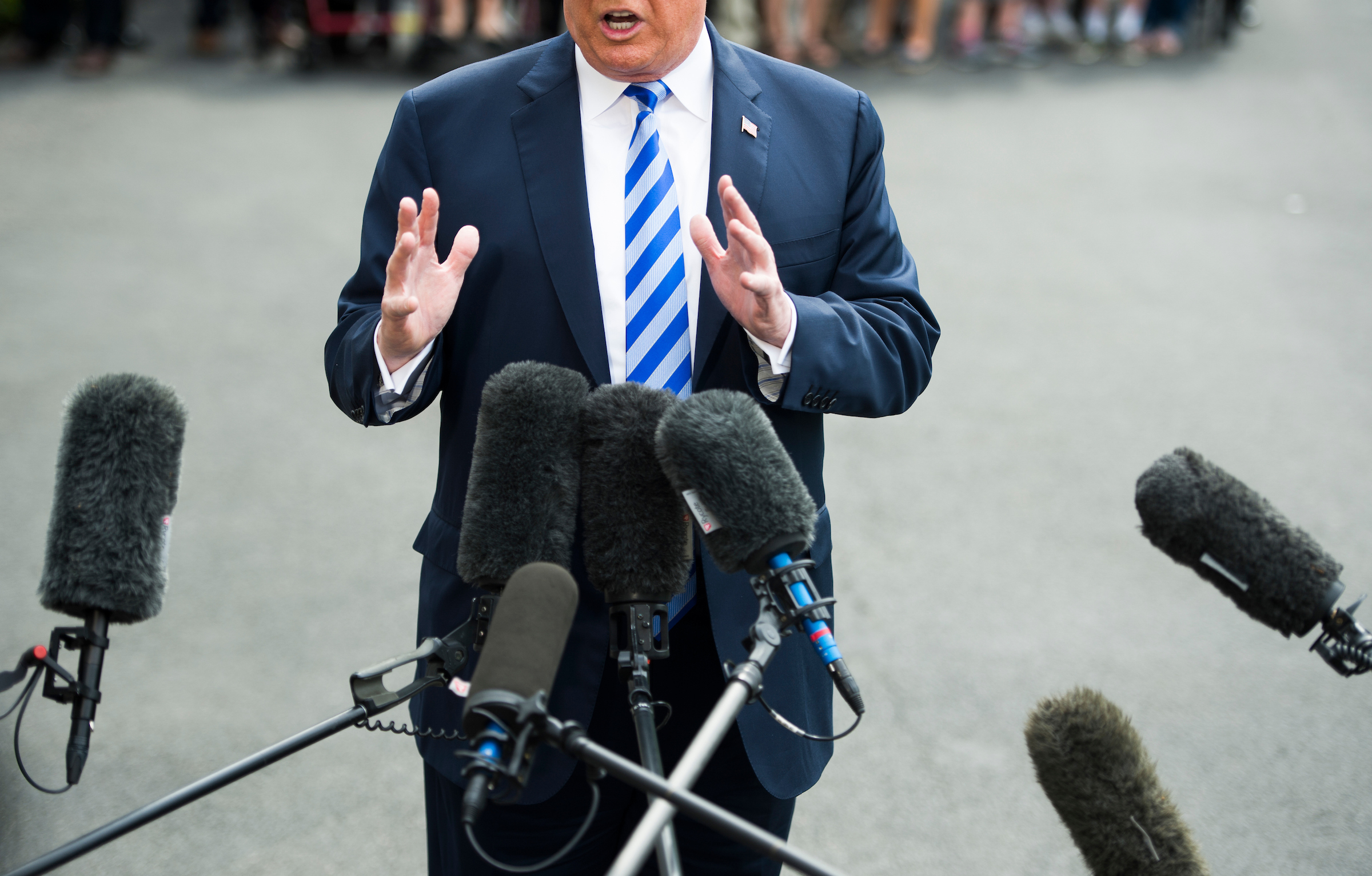 President Donald Trump has stated a desire to insert himself into the midterm election process. That could be a problem for Republicans in tough races. (Sarah Silbiger/CQ Roll Call)