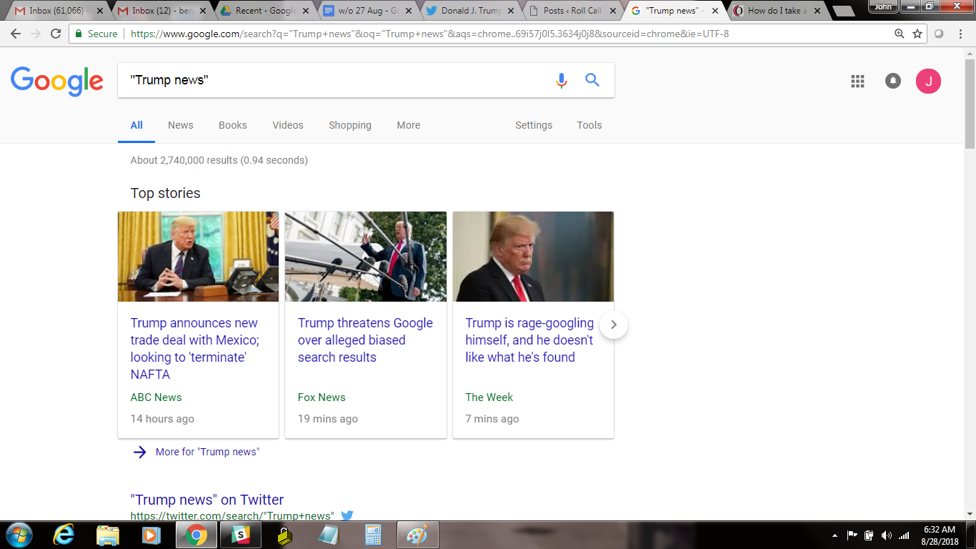 Trump attacks Google, claims it prioritizes 'fake news' in searches Trump attacks Google, claims it prioritizes 'fake news' in searches