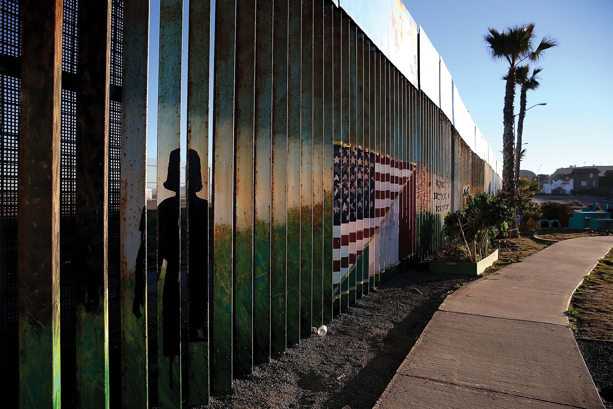 Barriers at the southern border. (Justin Sullivan/Getty Images file photo)