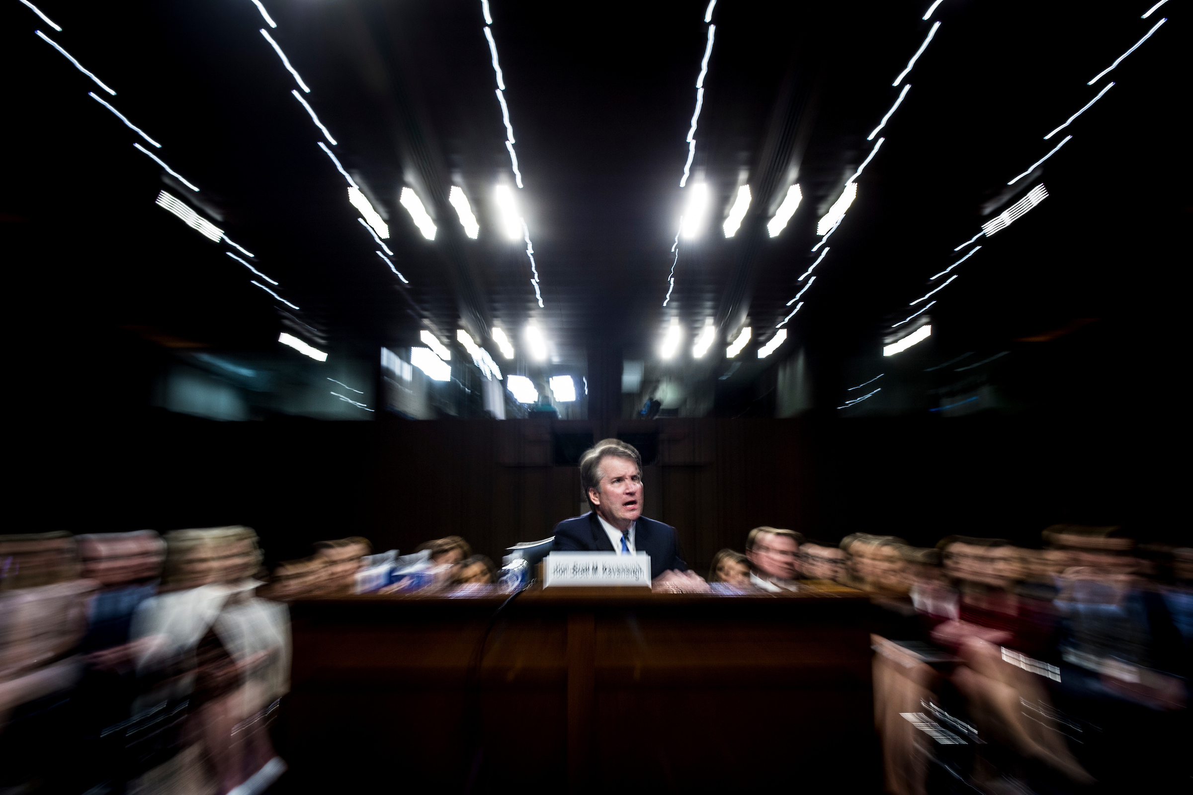 Brett Kavanaugh testifies before members of the Senate Judiciary Committee on Sept. 6. (Sarah Silbiger/CQ Roll Call file photo)