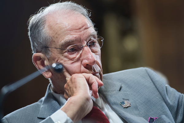 Senate Judiciary Committee Democrats have formally asked Judiciary Chairman Charles E. Grassley, R-Iowa, to delay a panel vote on Supreme Court nominee Brett Kavanaugh. (Tom Williams/CQ Roll Call)