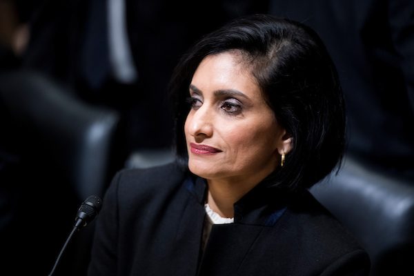 UNITED STATES - FEBRUARY 16: Seema Verma, Administrator of the Centers for Medicare and Medicaid Services nominee, takes her seat to testify during her confirmation hearing in the Senate Finance Committee on Thursday, Feb. 16, 2017. (Photo By Bill Clark/CQ Roll Call)